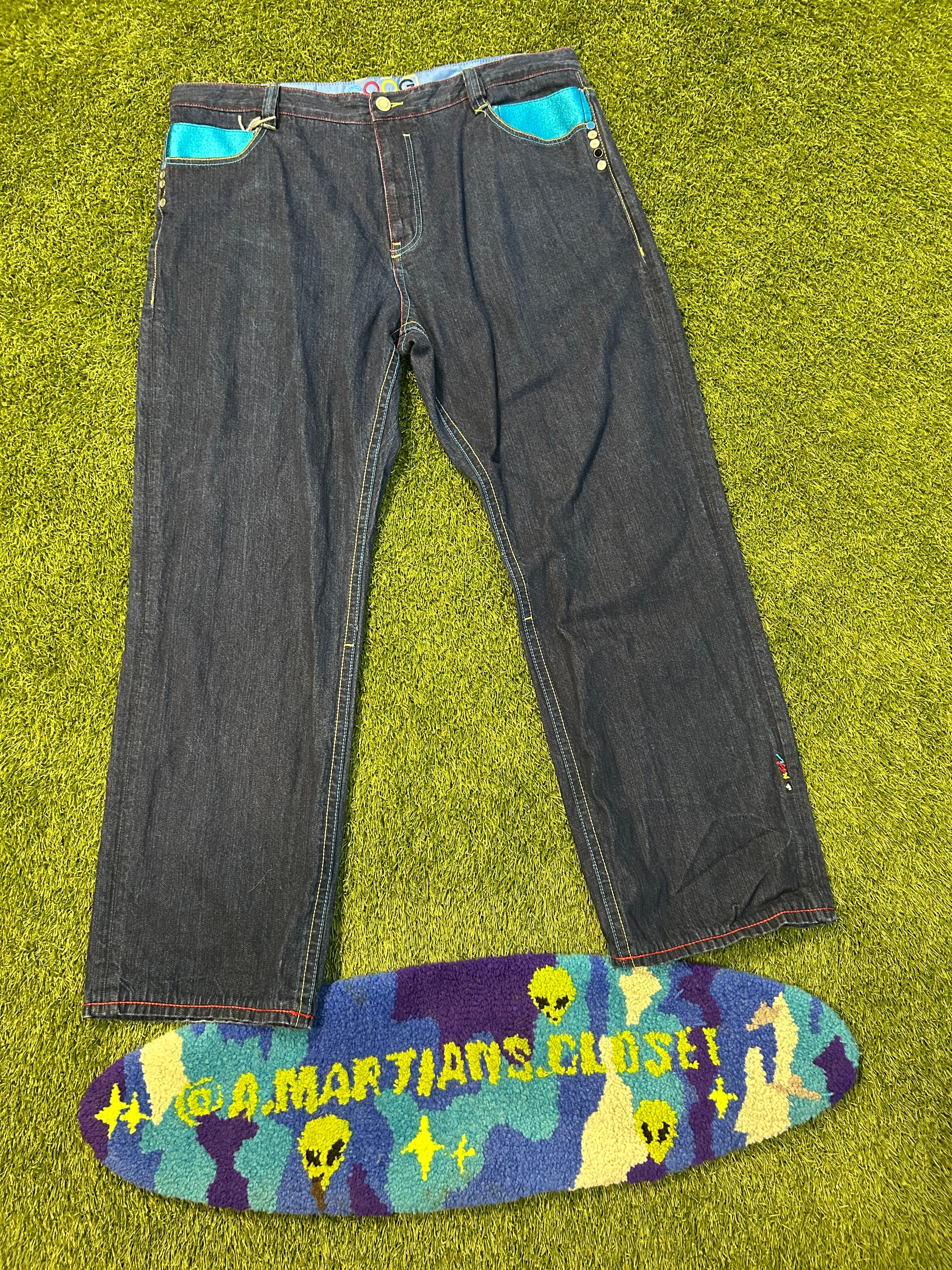 Y2K Coogi Blue Patch Jeans