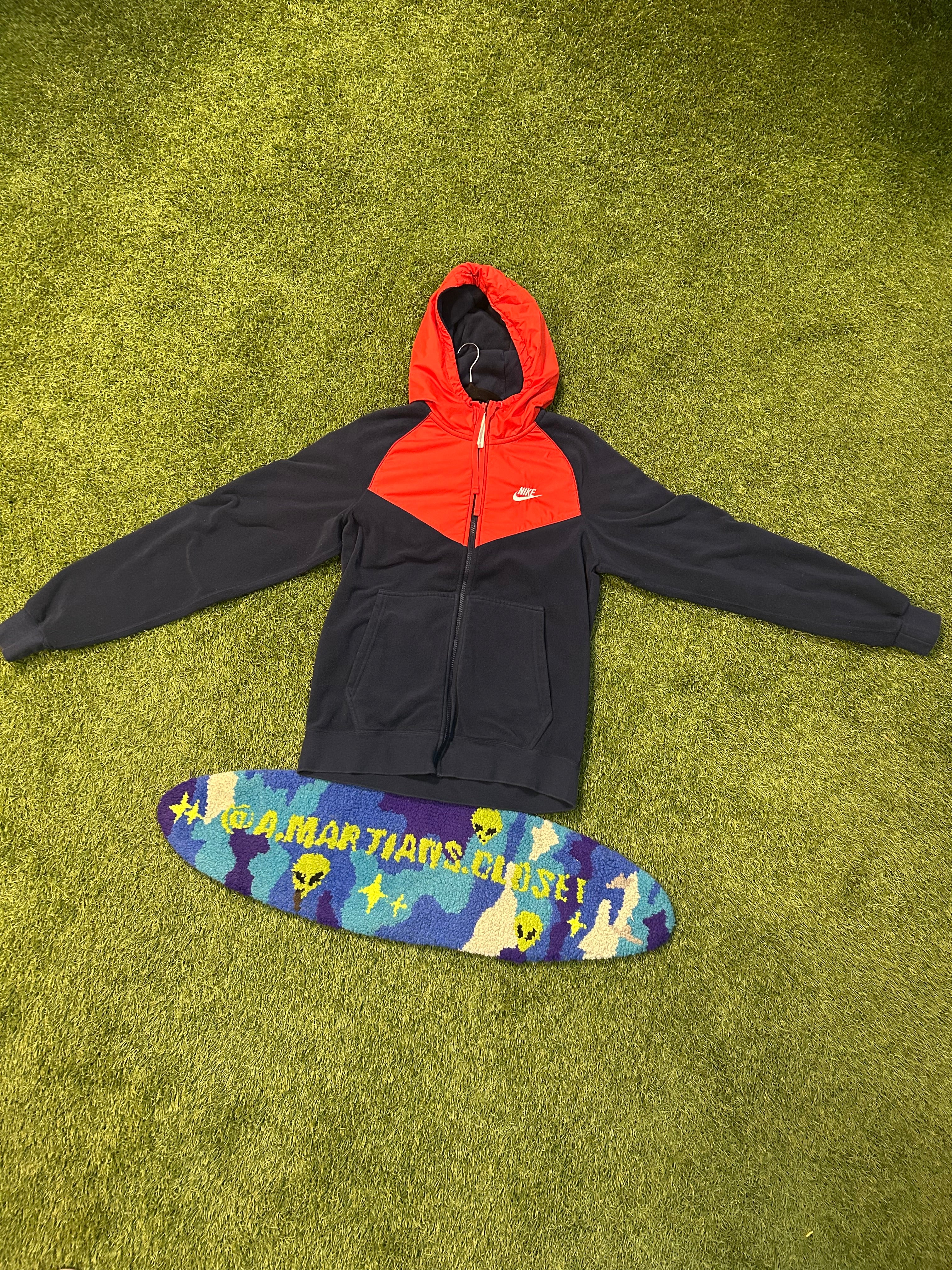 Y2K Orange & Blue Nike Sweater Jacket