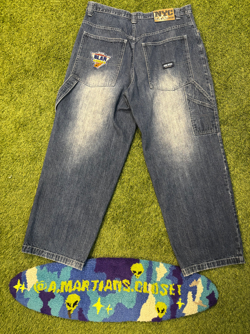 2004 NYC Brand Denim NFL All Star Patch Jeans
