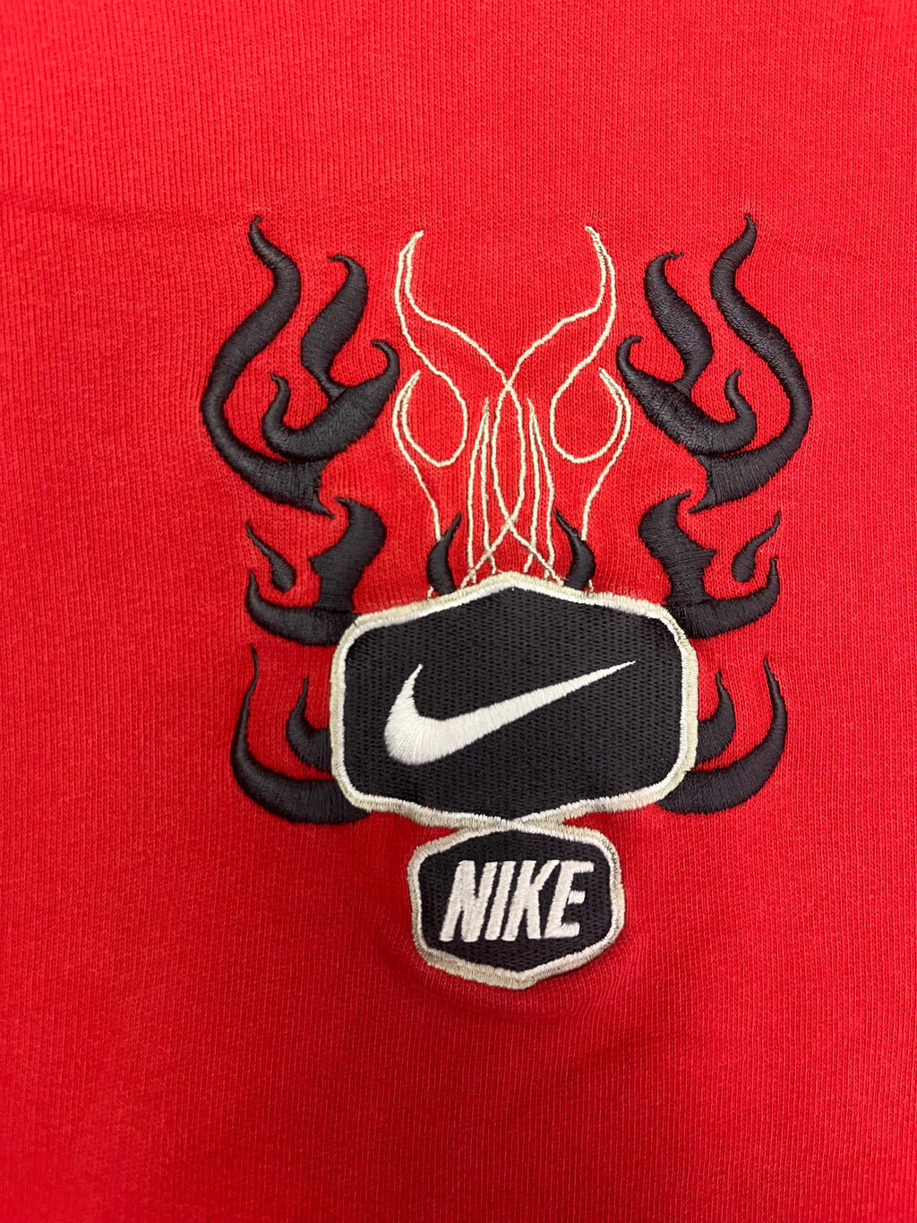 Vintage 2000s Middle Nike Flames Hoodie