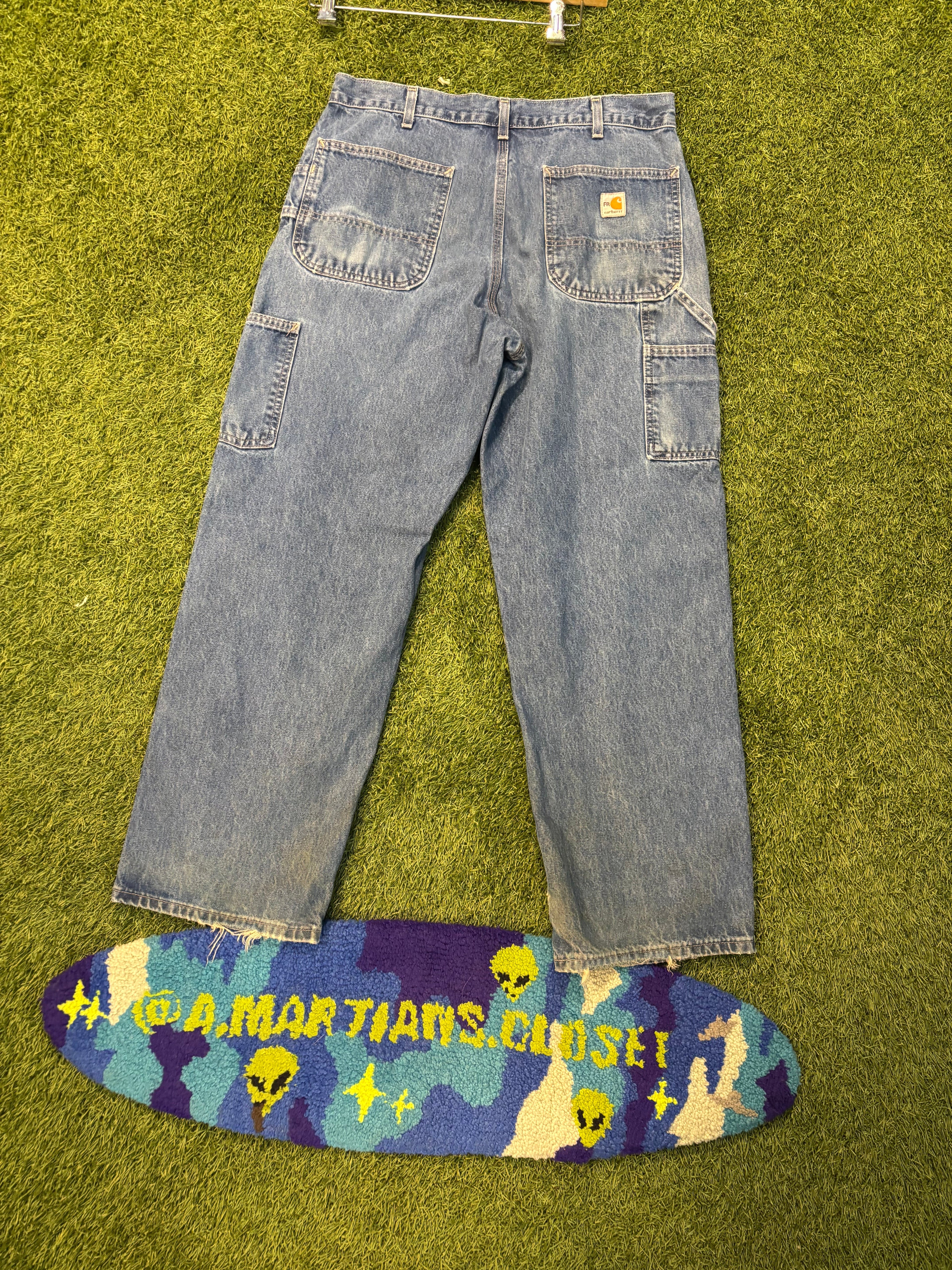 Vintage Carhartt Carpenter Blue Jeans