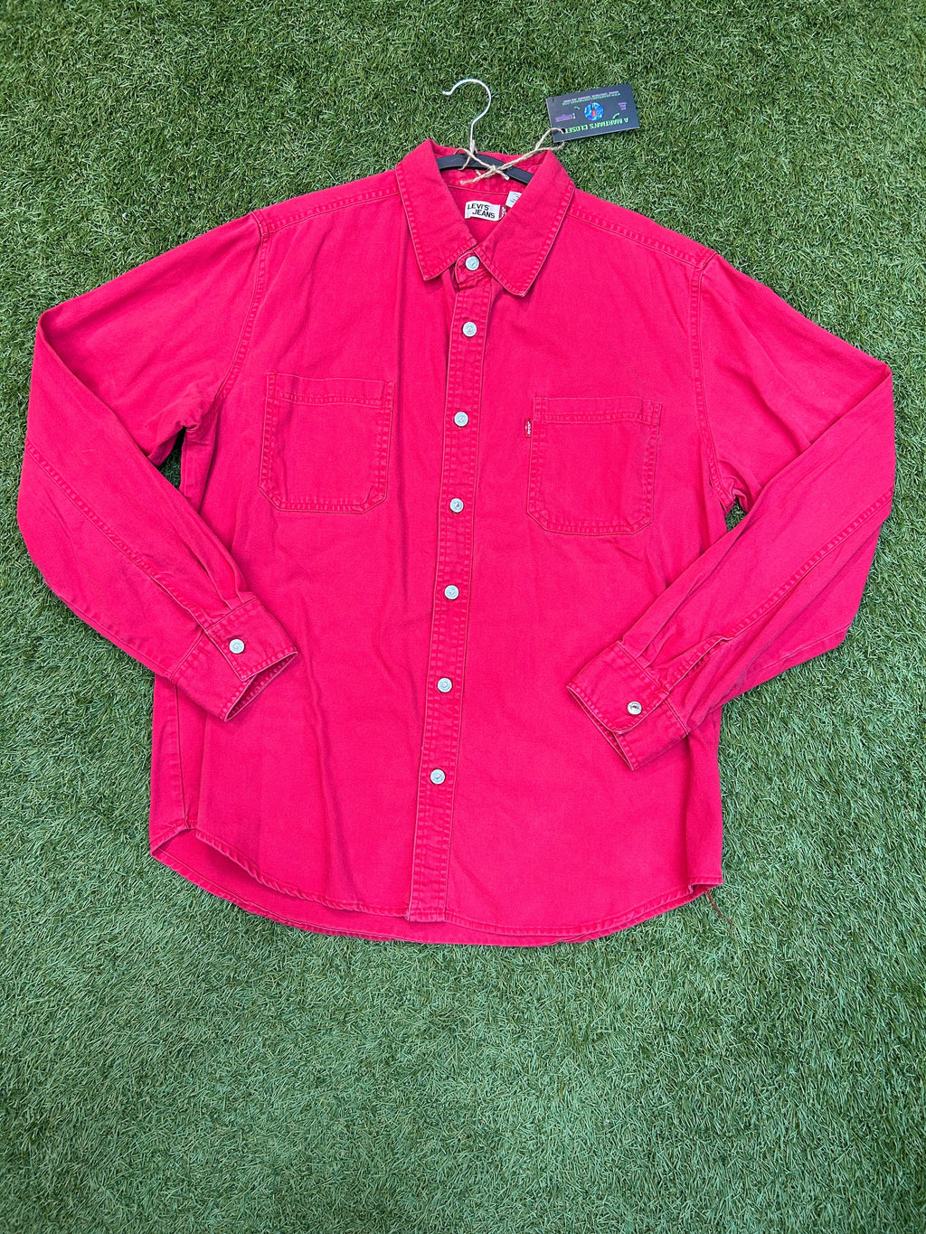 Vintage Levi’s Red Denim Button Down Shirt