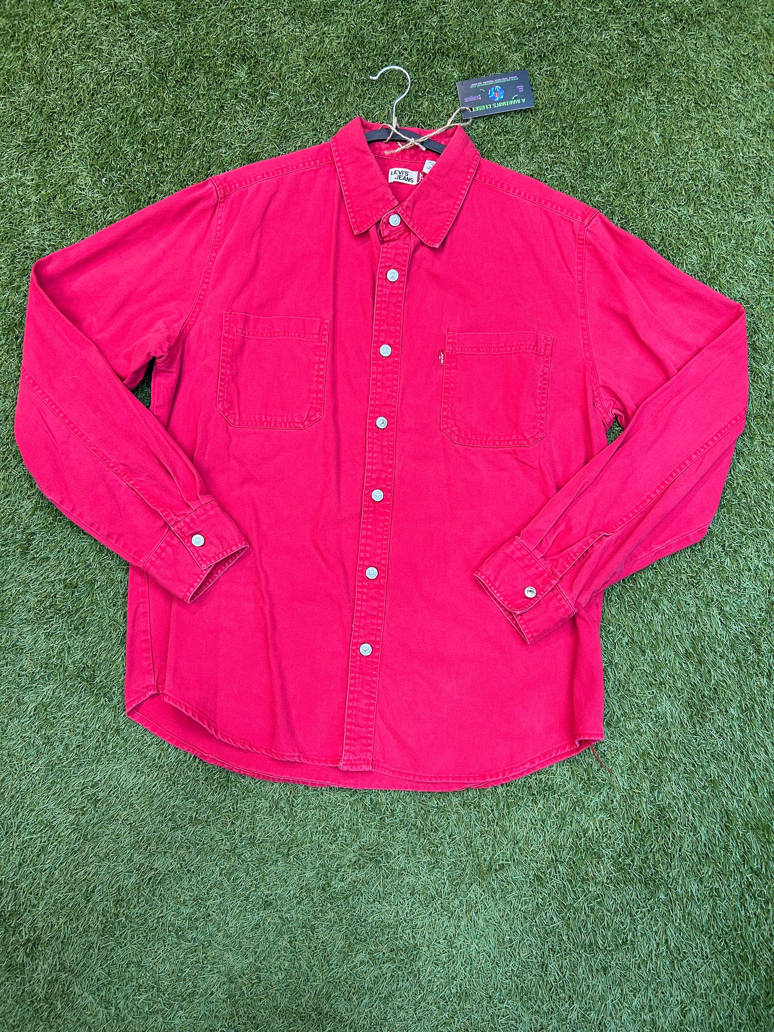 Vintage Levi’s Red Denim Button Down Shirt