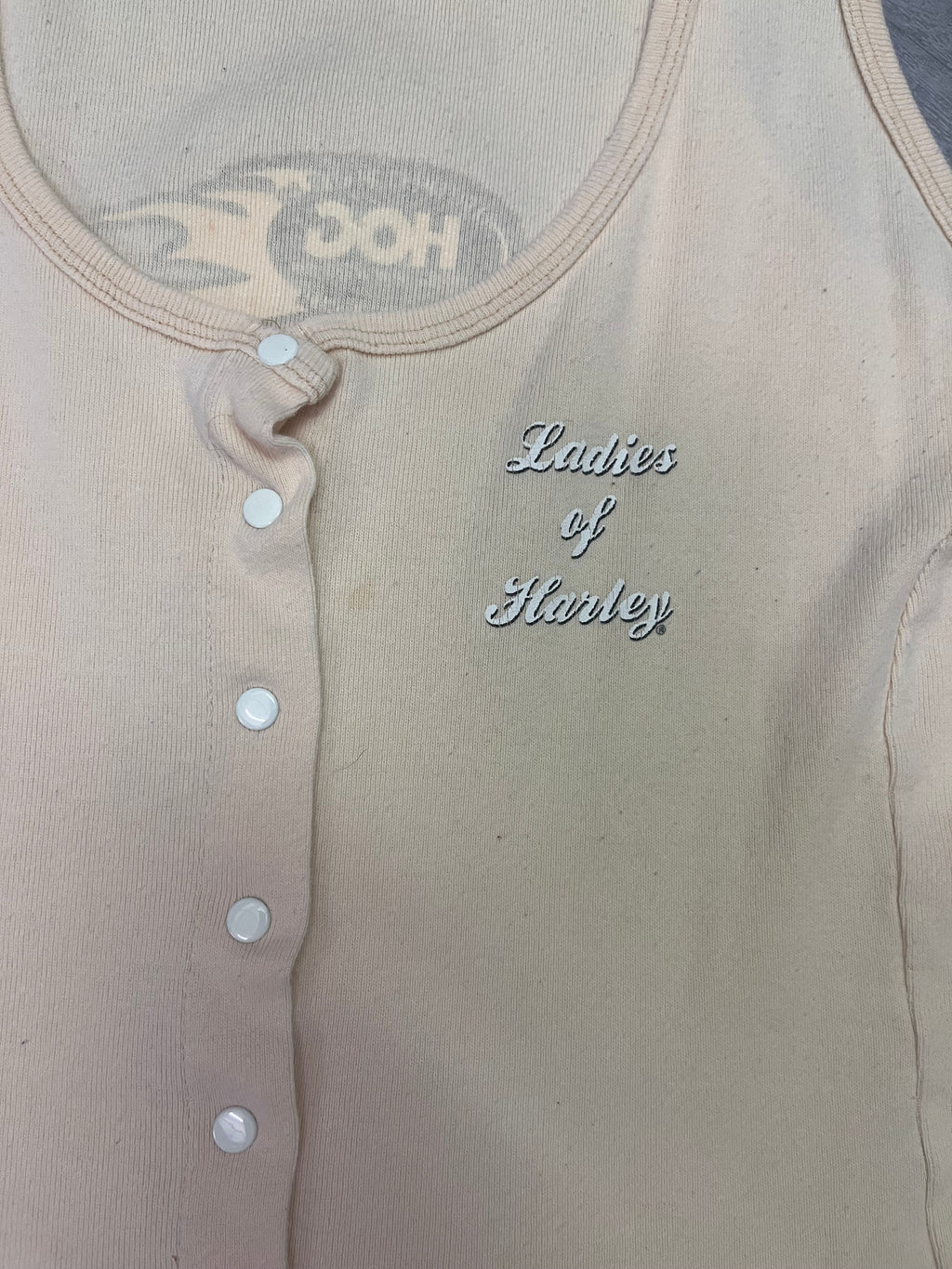 Vintage Ladies Of Harley Button Up Tank Top