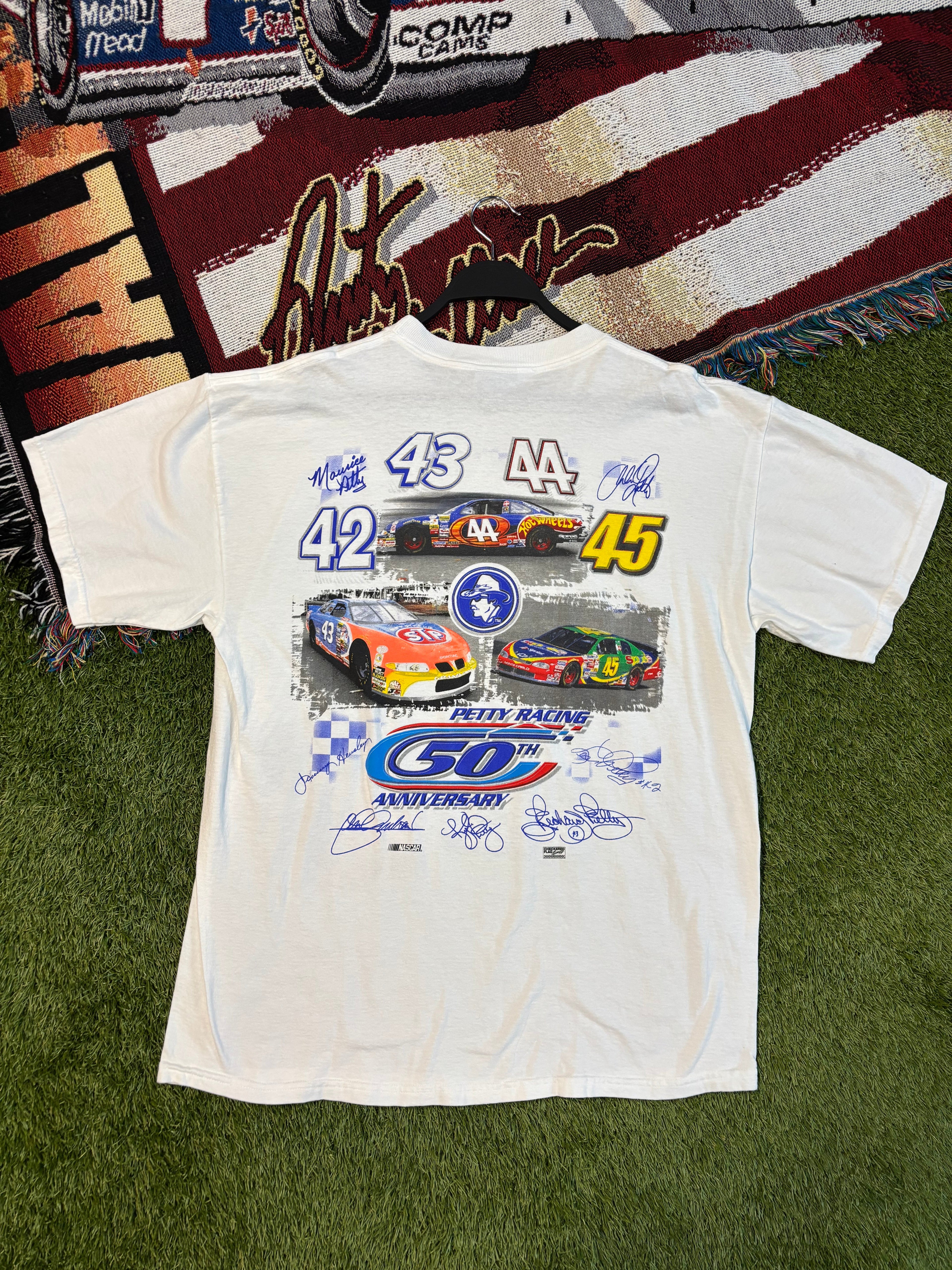 1999 50th Anniversary Petty Racing NASCAR T-Shirt Size XL Tultex Tag