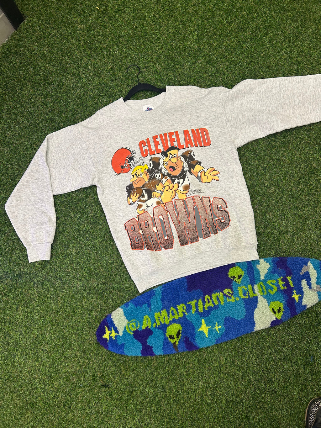Rare Vintage 1994 The FlintStones X Cleveland Browns Crewneck