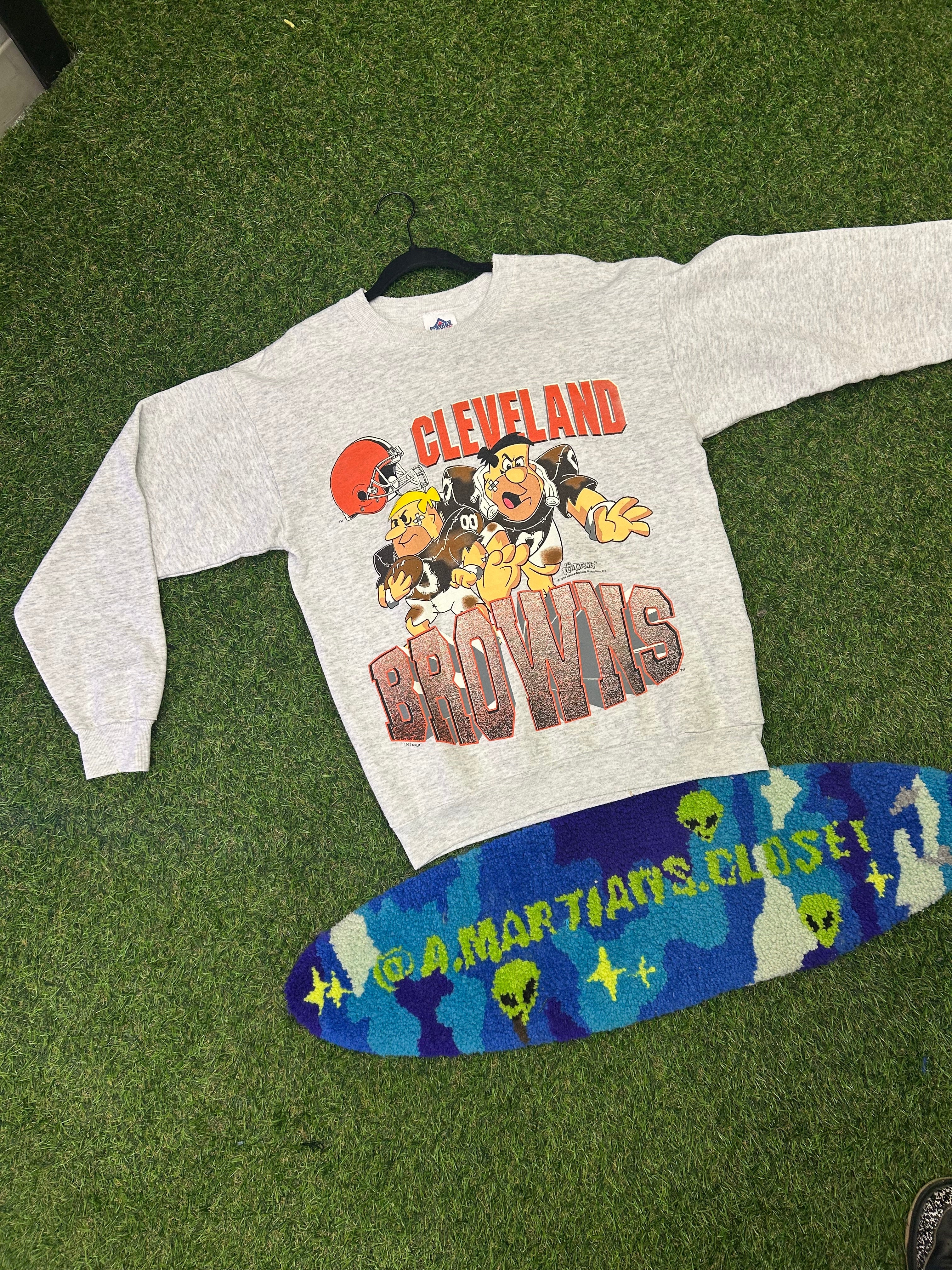 Rare Vintage 1994 The FlintStones X Cleveland Browns Crewneck