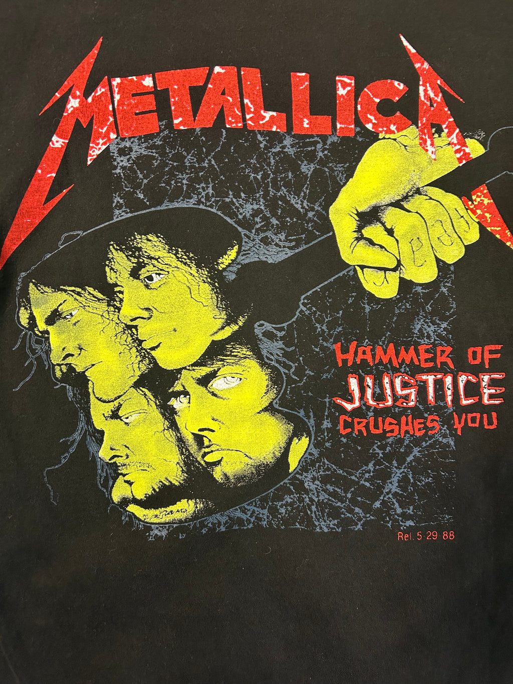 Y2K Metallica Hammer Of Justice Crushes You Tee