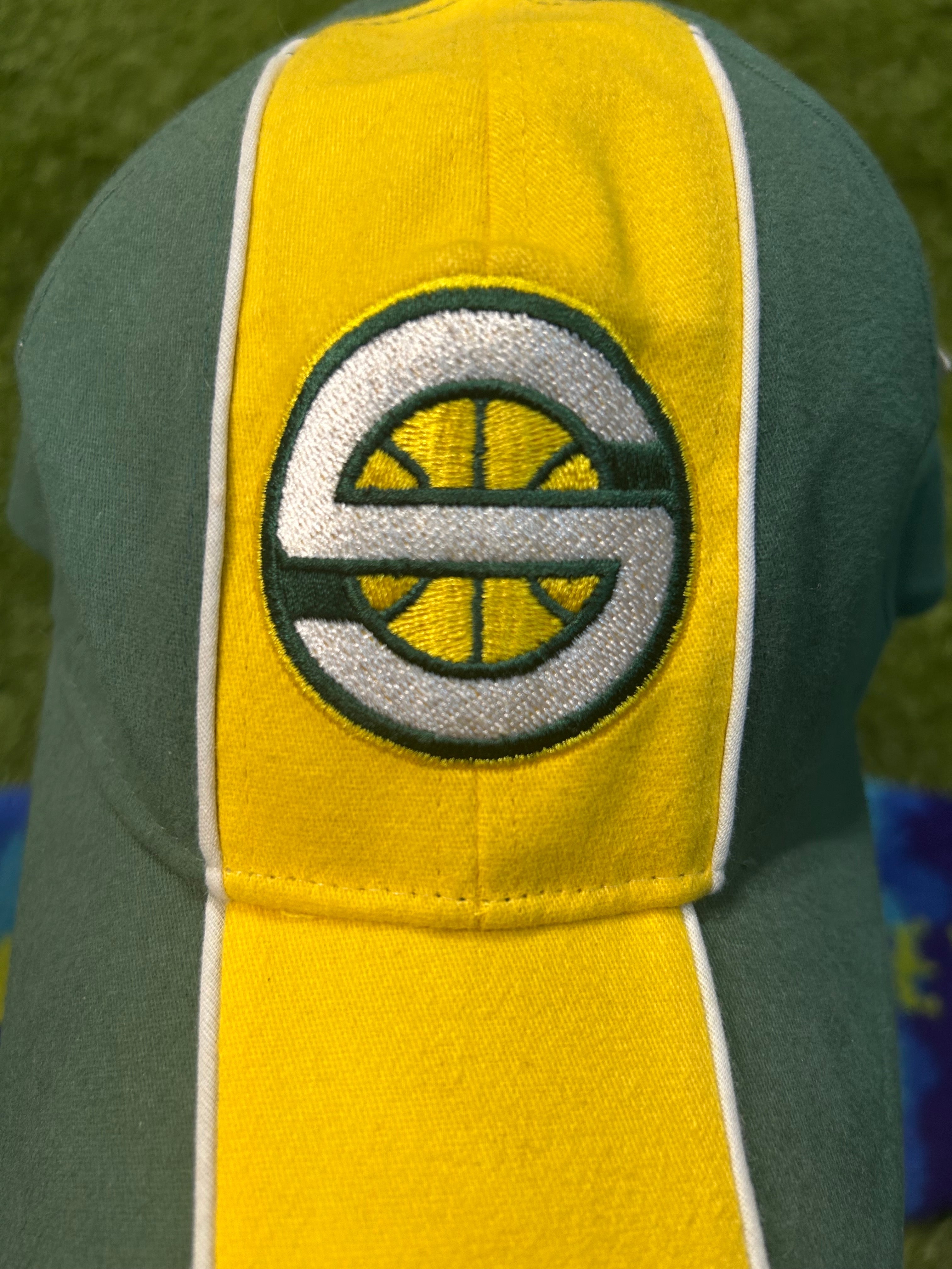 Vintage 90s NBA Seattle Sonics Brand New W/Tags Stretch Fit Cap