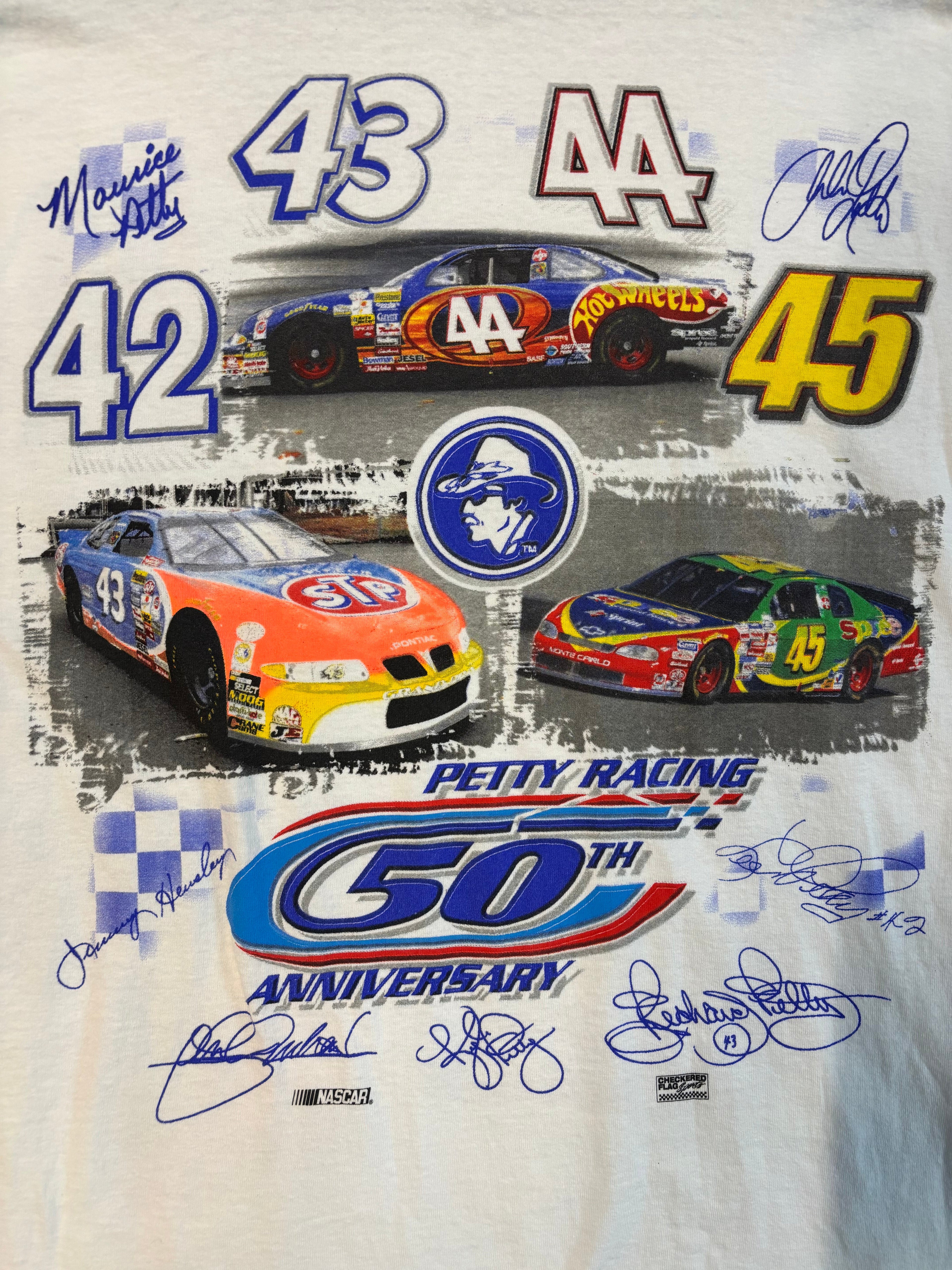 1999 50th Anniversary Petty Racing NASCAR T-Shirt Size XL Tultex Tag