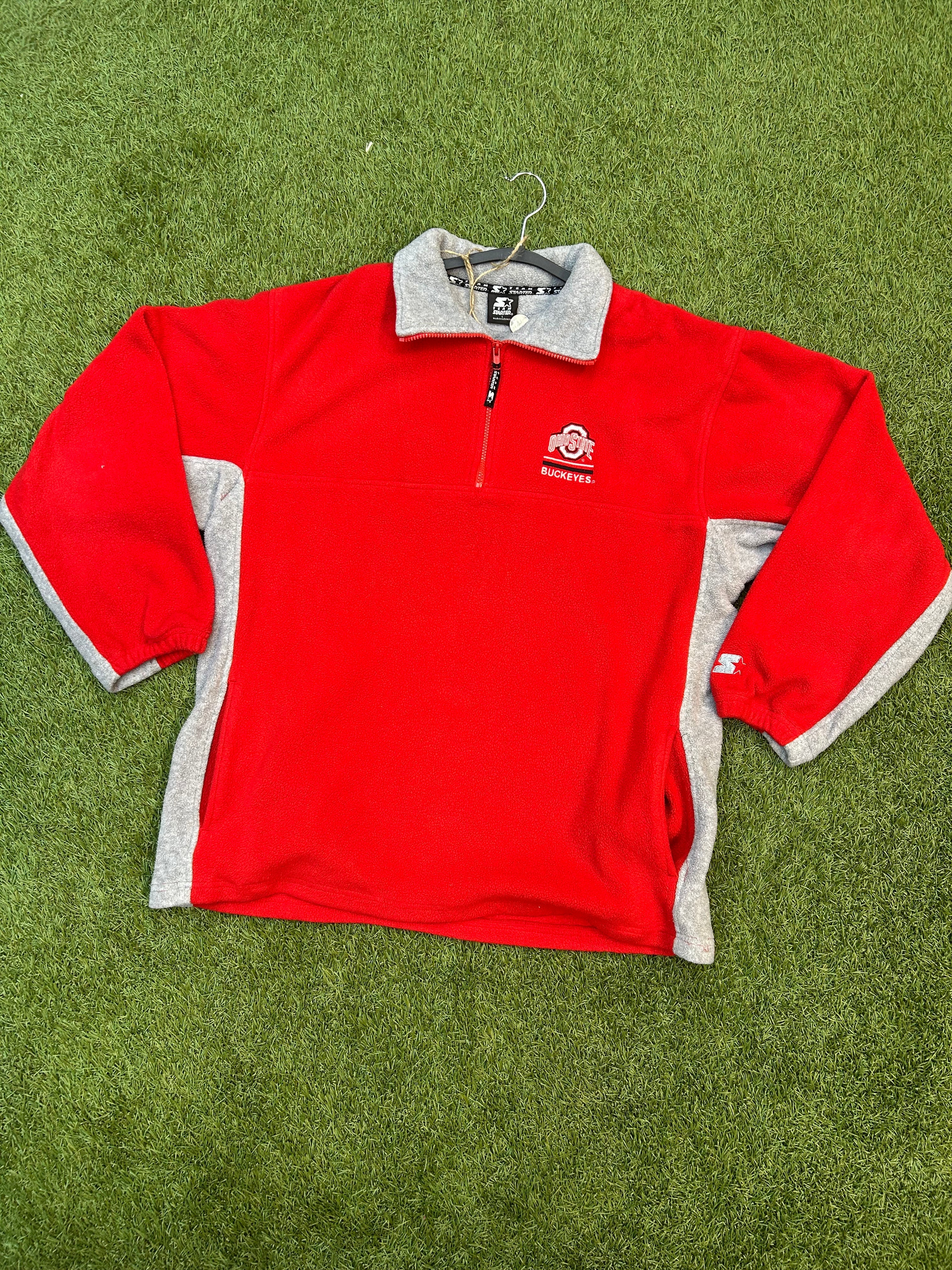 Vintage Starter Ohio State Buckeye QuarterZip W/Pockets