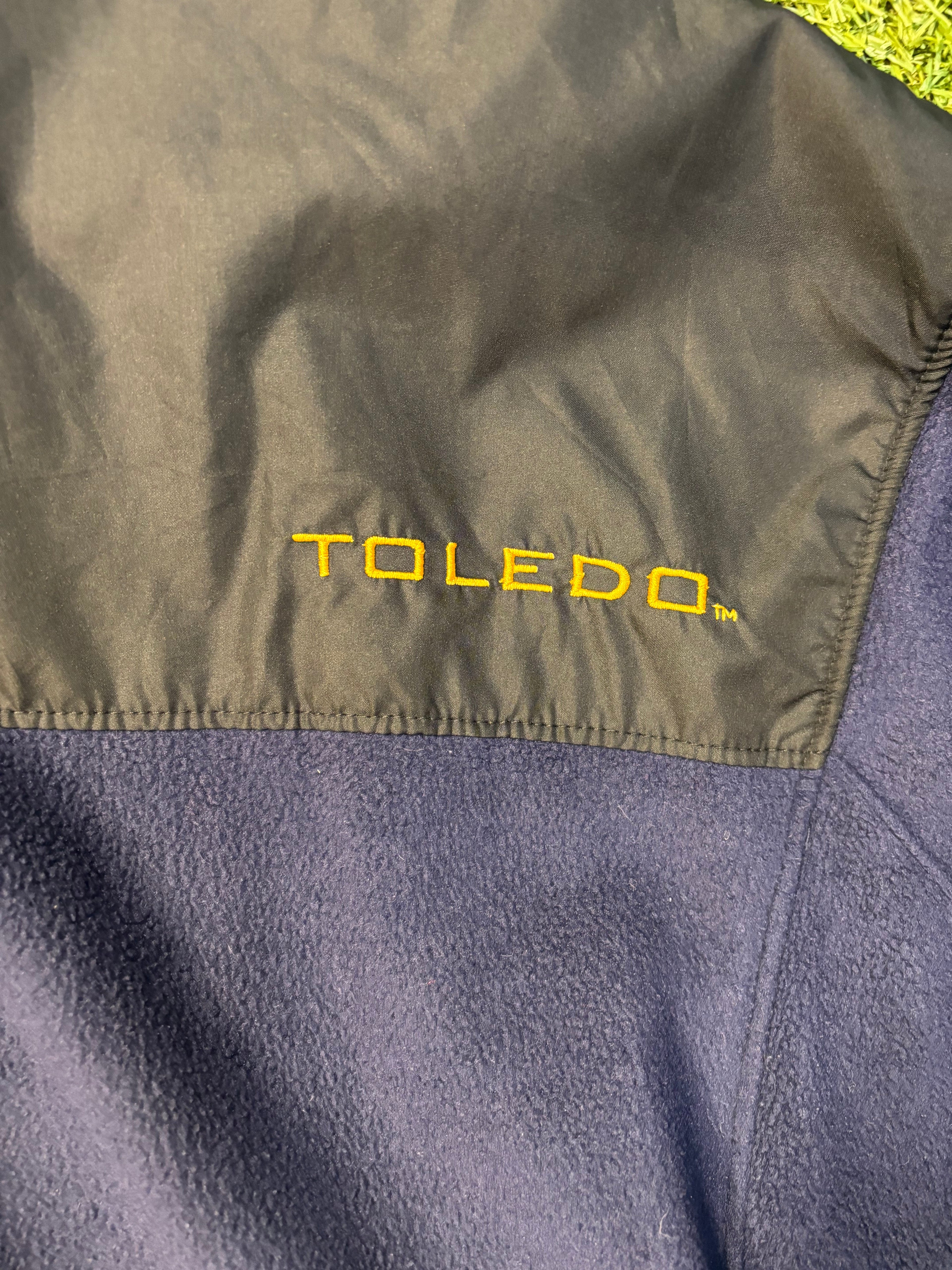 Navy Blue and Black Proplayer Toledo Rockets Fleece Jacket Size XL