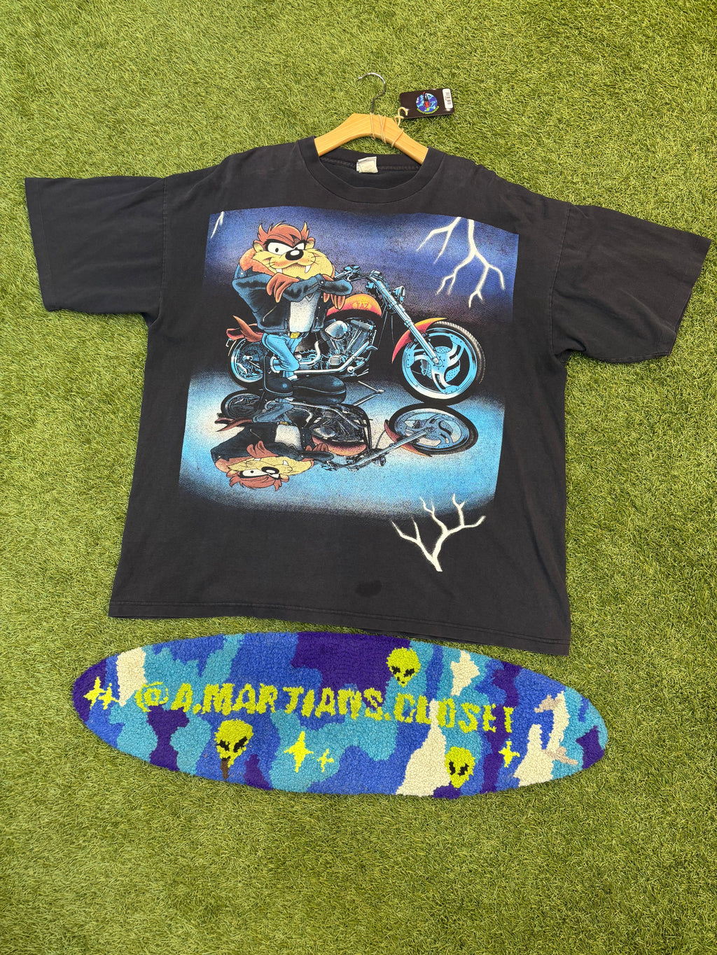 Vintage 1997 Tasmania Devil Biker Reflection Tee