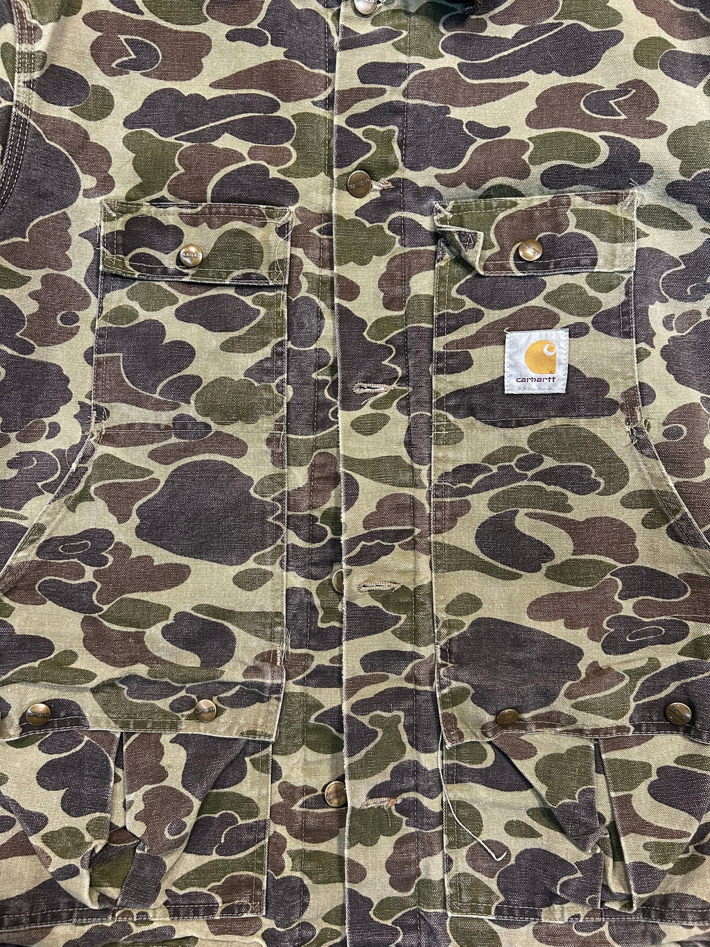 Vintage Carhartt Heritage Duck Camo Hunting Jacket