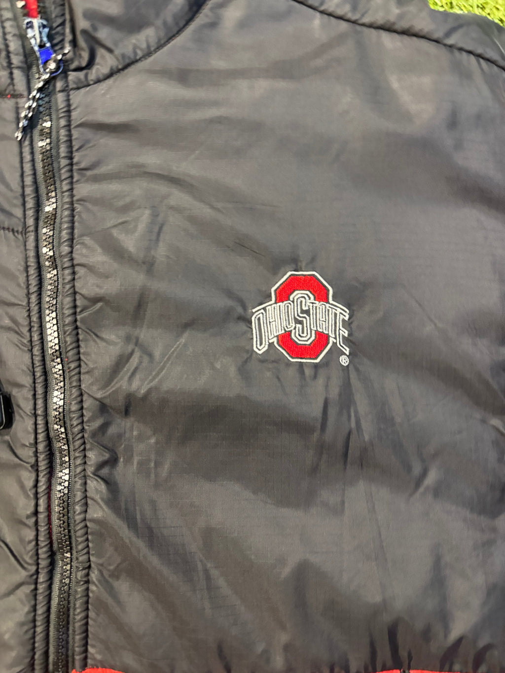Black and Red Ohio State Buckeyes Fleece Jacket Size XL