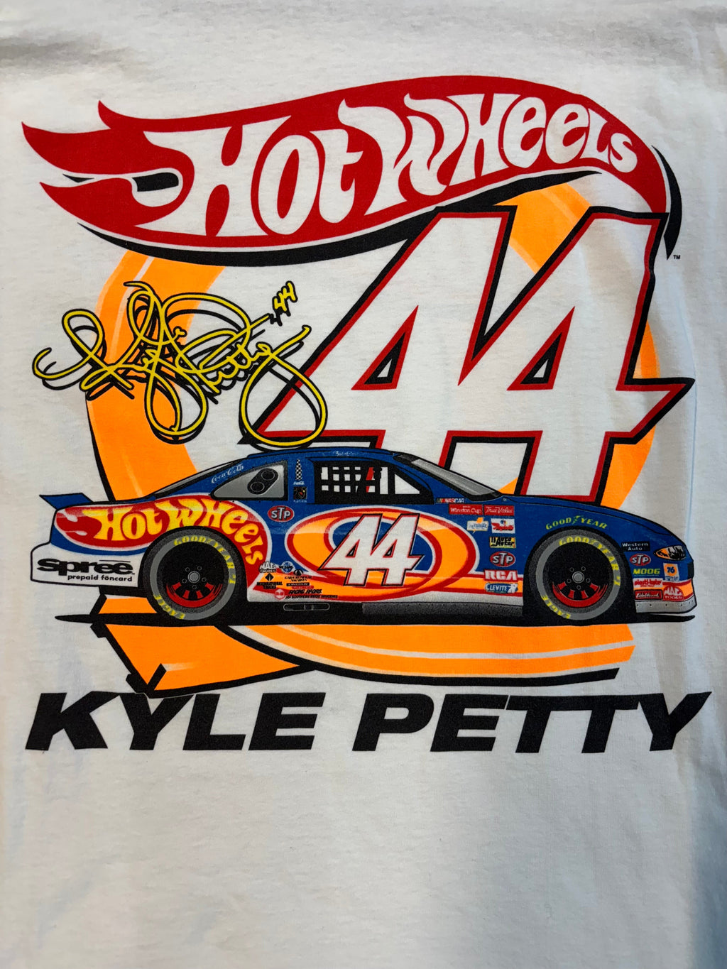 1998 Kyle Petty Mattel Hot Wheels 30 Years Of Racing T-Shirt Size XL Tultex Tag