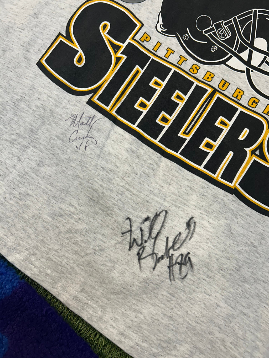 Year 2001 Pittsburgh Steelers NFL AFC Champions Signed Tee
