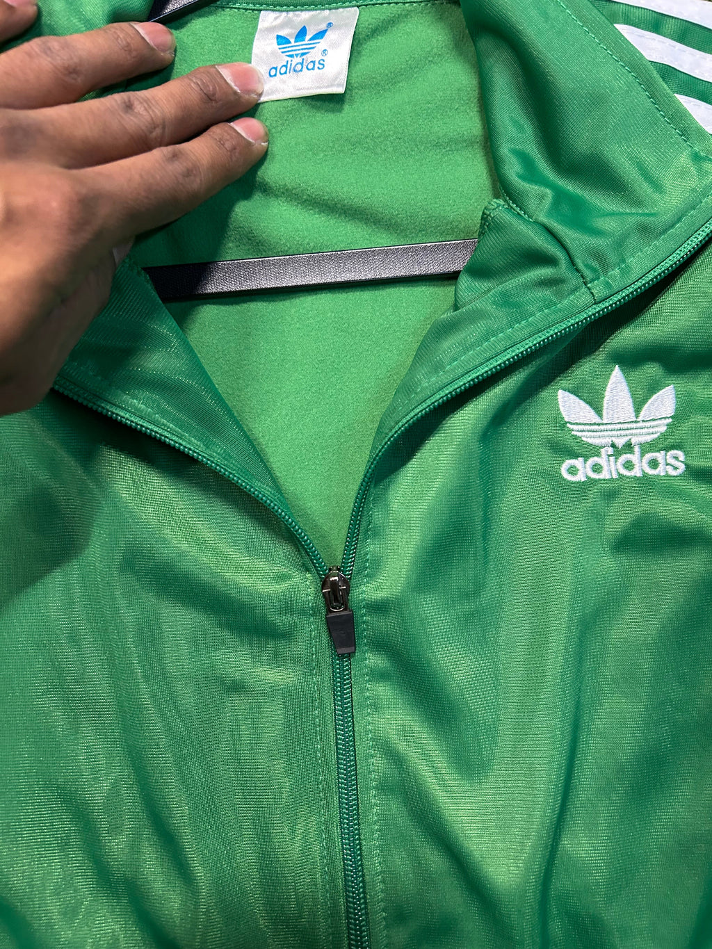 Vintage 90s Adidas Green Track Jacket