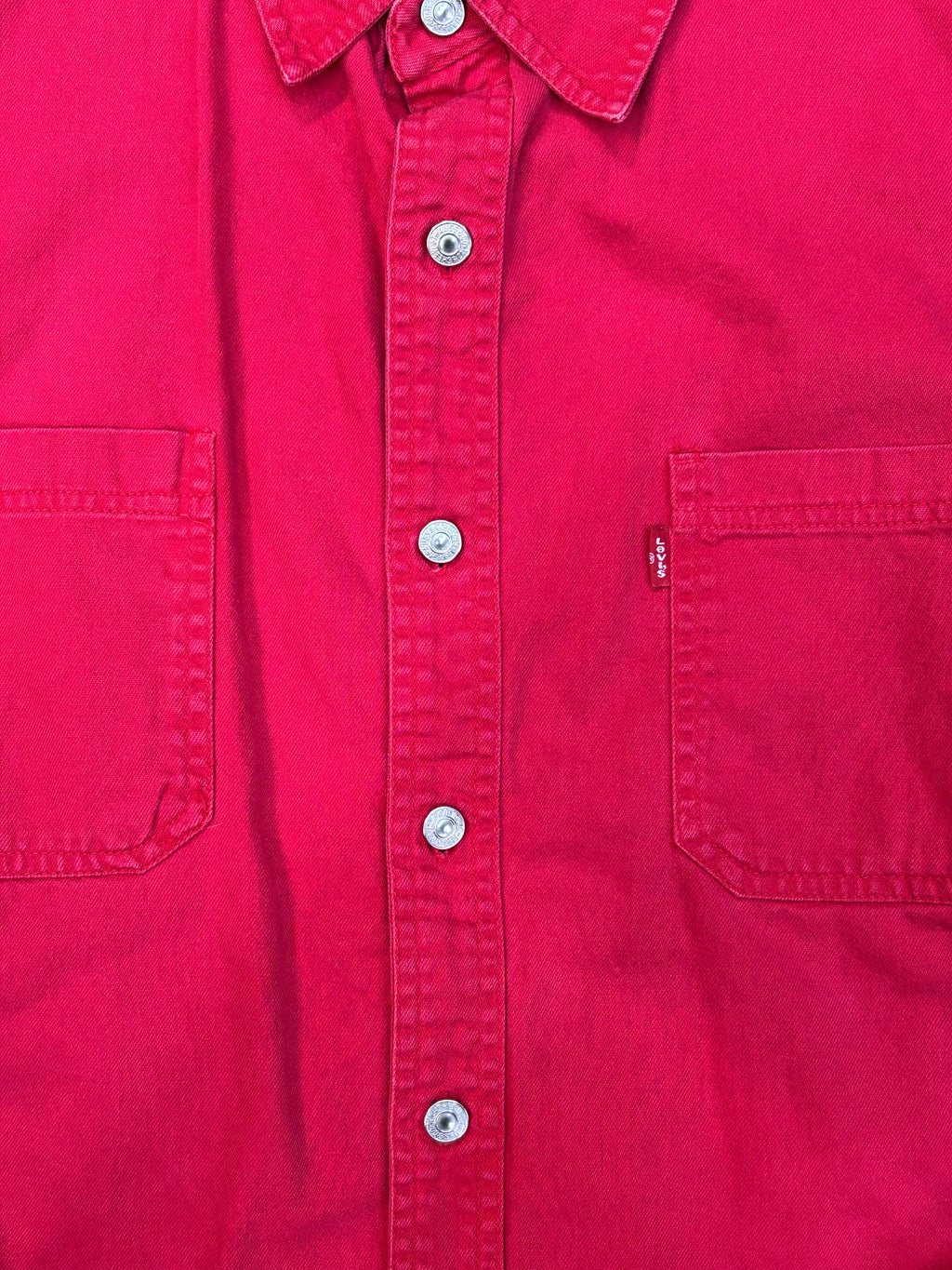 Vintage Levi’s Red Denim Button Down Shirt