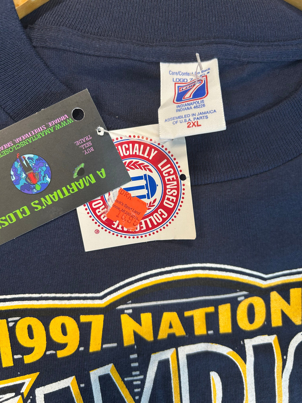 Vintage 1997 National Champion Michigan Wolverines Tee