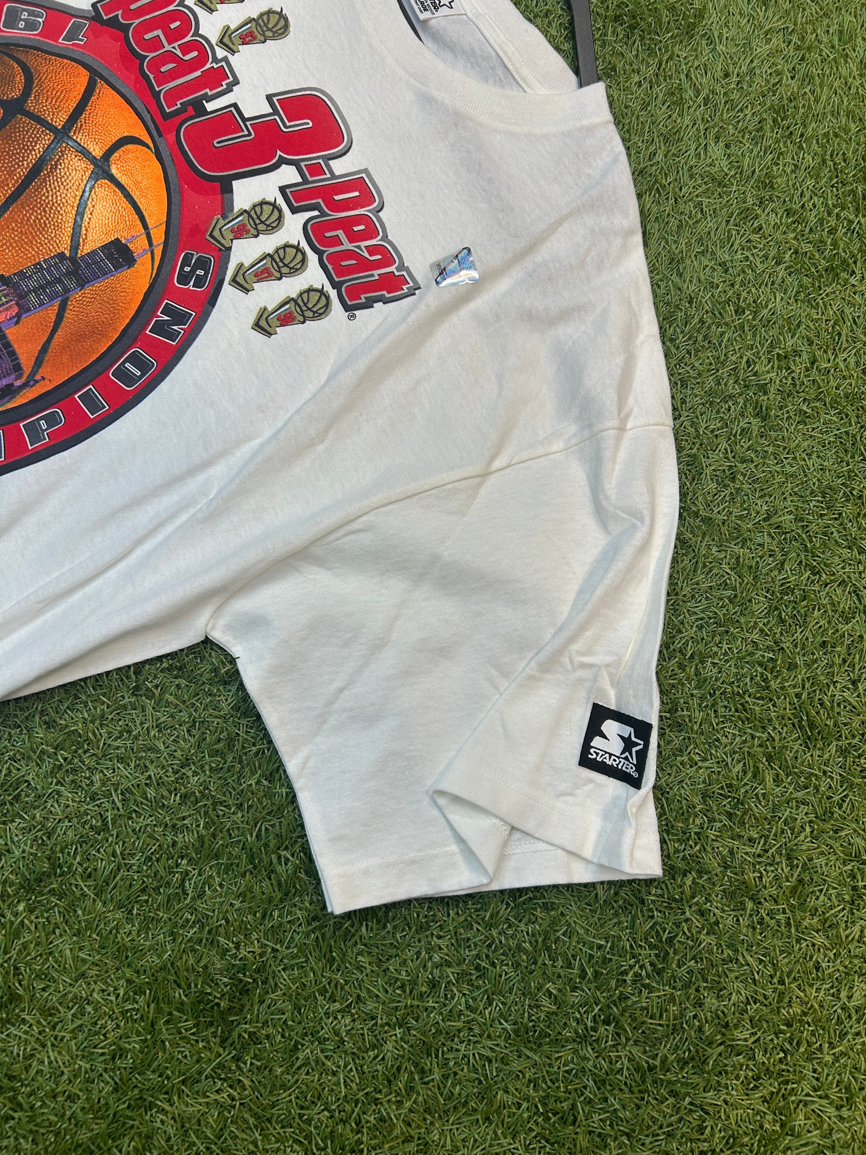 Vintage Chicago Bulls NBA Repeat  3 Peat Starter Tee