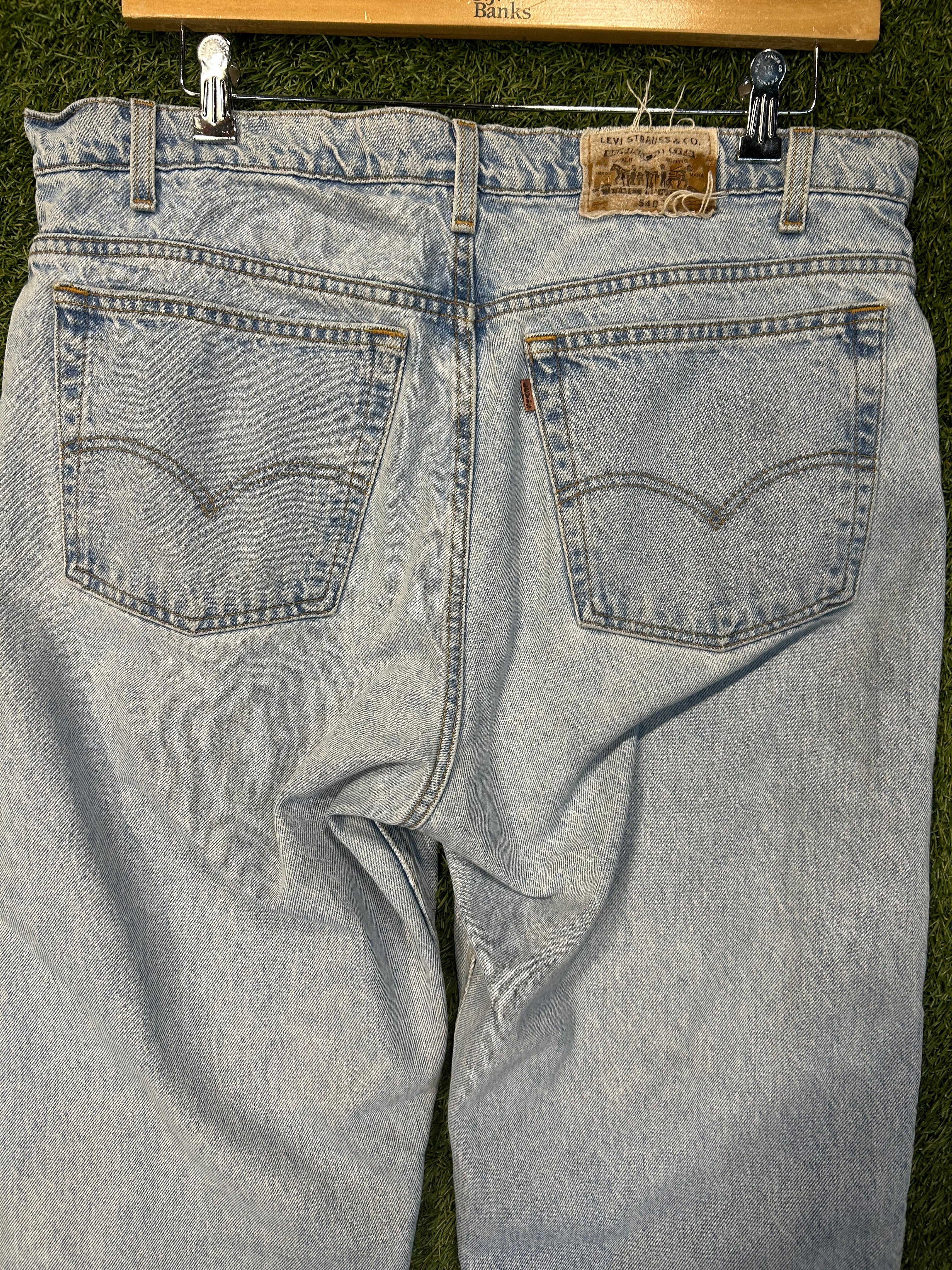 Vintage Orange Tab Levi Blue Jeans 540s