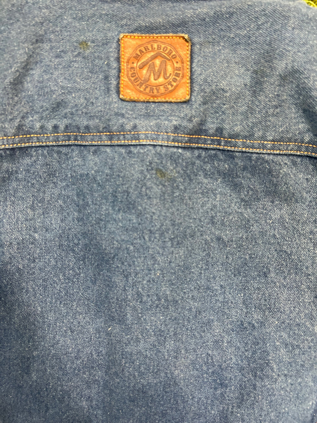 Vintage Marlboro Country Store Dark Blue Jean Jacket