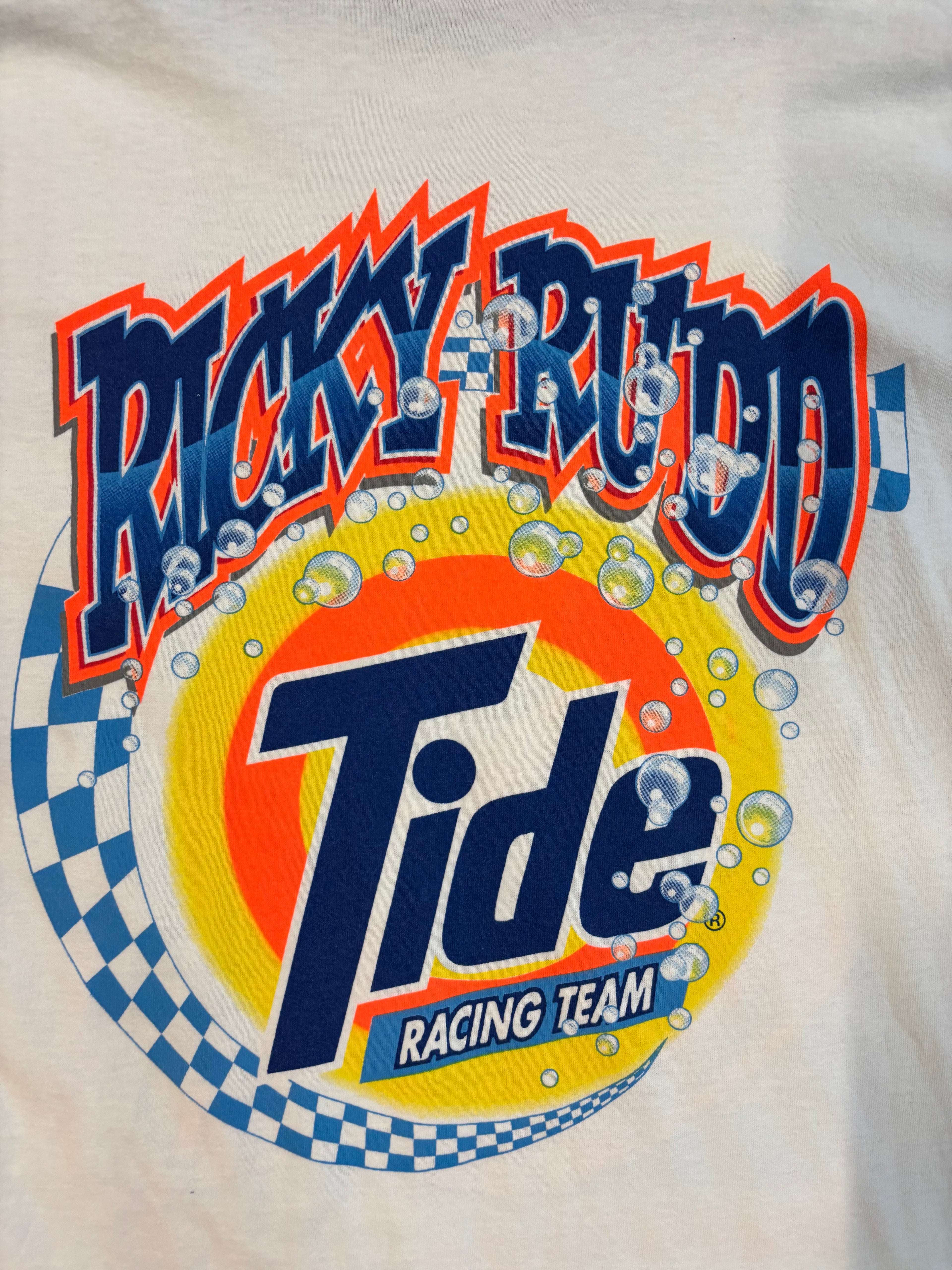 1998 Cleaning Up On The Track Tide Racing Team NASCAR T-Shirt Size XXL Royal Avalon Tag