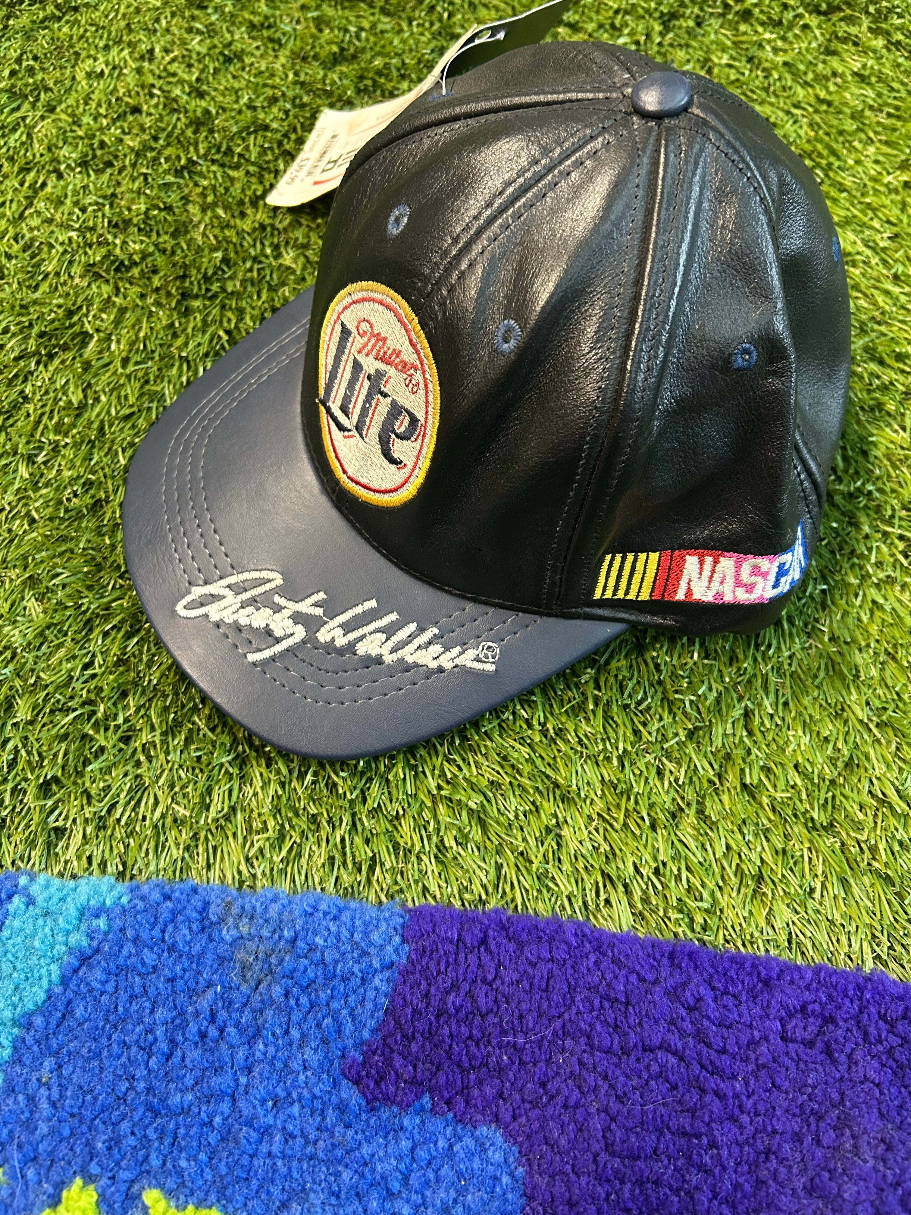 Vintage Rusty Wallace Miller Lite #2 NASCAR Leather Hat
