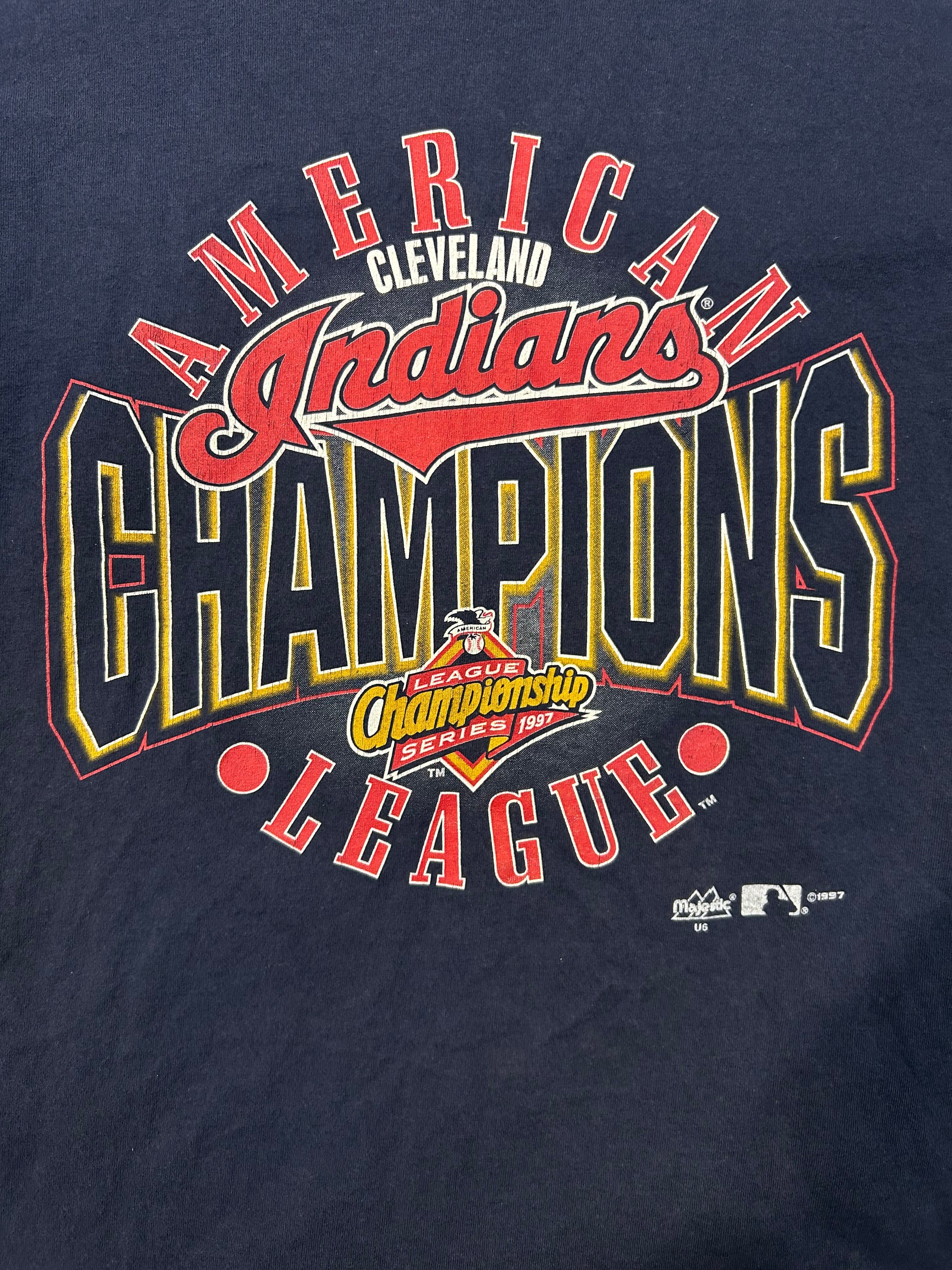 Vintage 1997 Cleveland Indians American League Tee