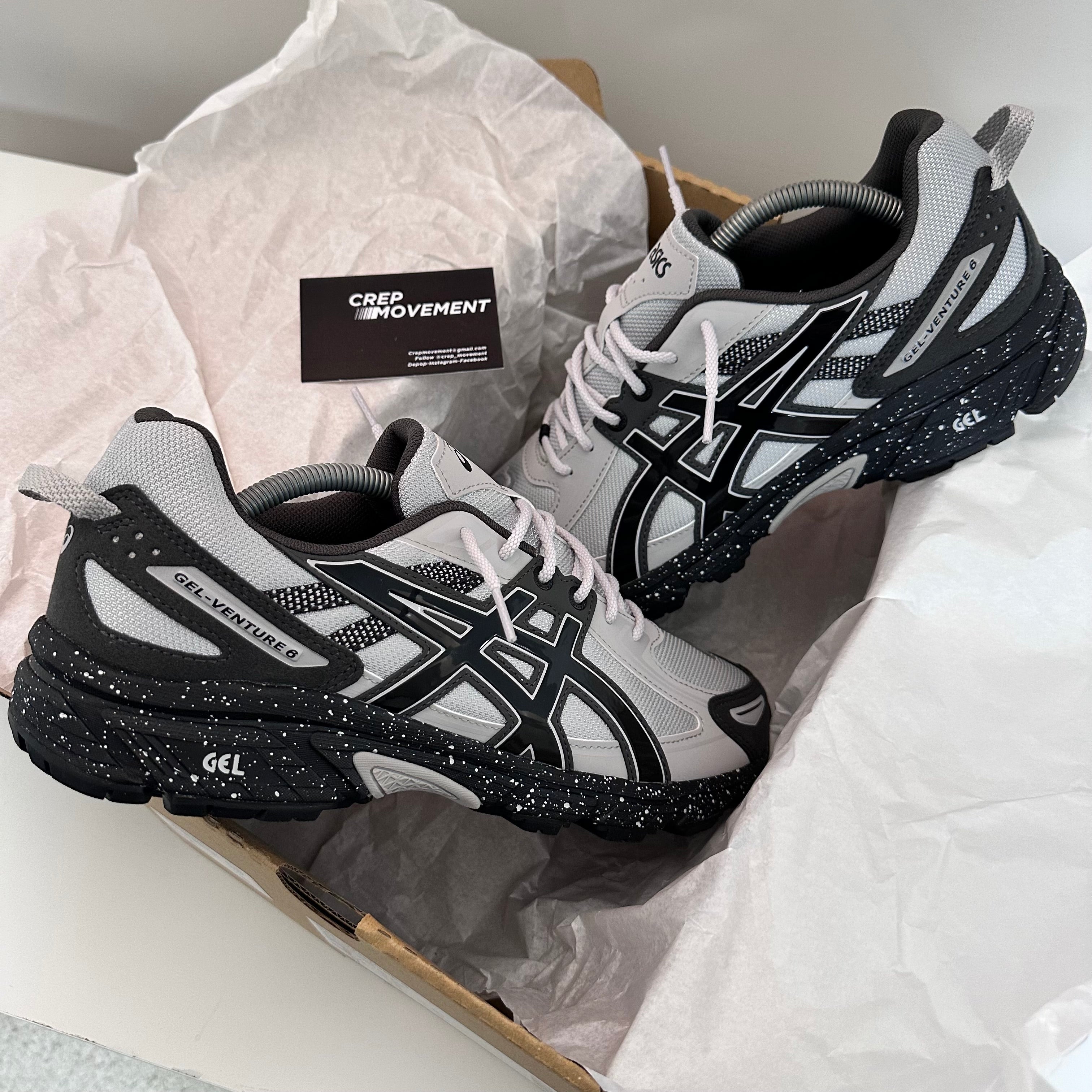 ASICS GEL VENTURE 6 TRAINER - GLACIER GREY / BLACK