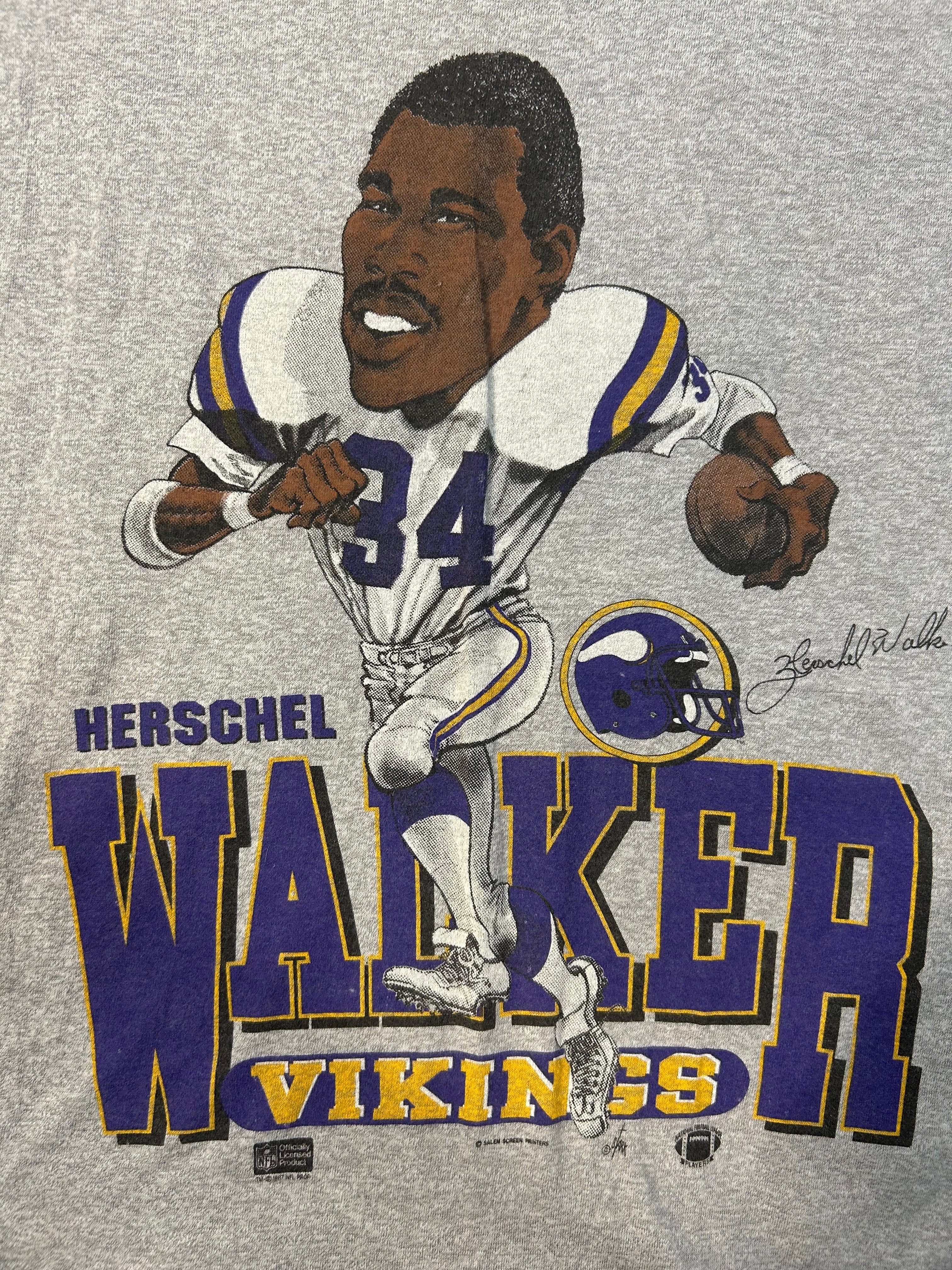 Vintage 1987 Minnesota Vikings Herschel Walker #34 Tee