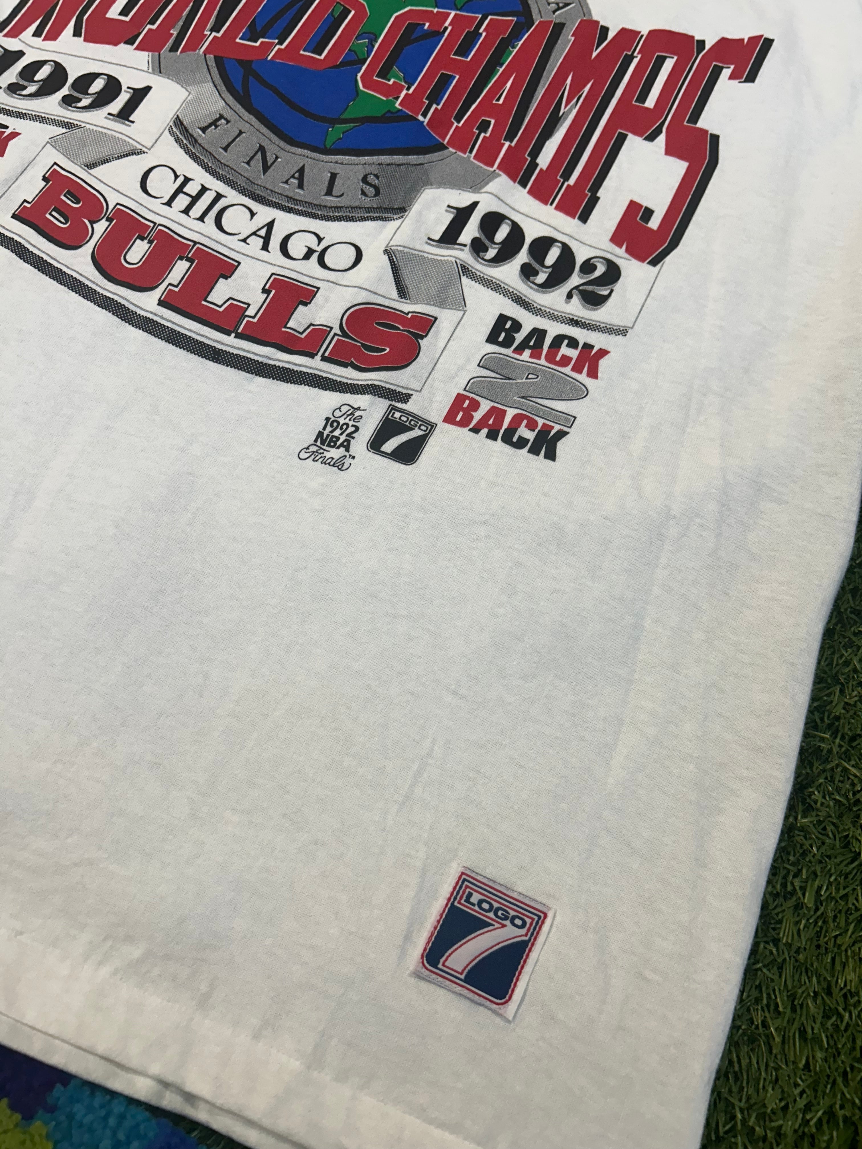 Vintage 1991 Chicago Bulls World Champs Back 2 Back Tee