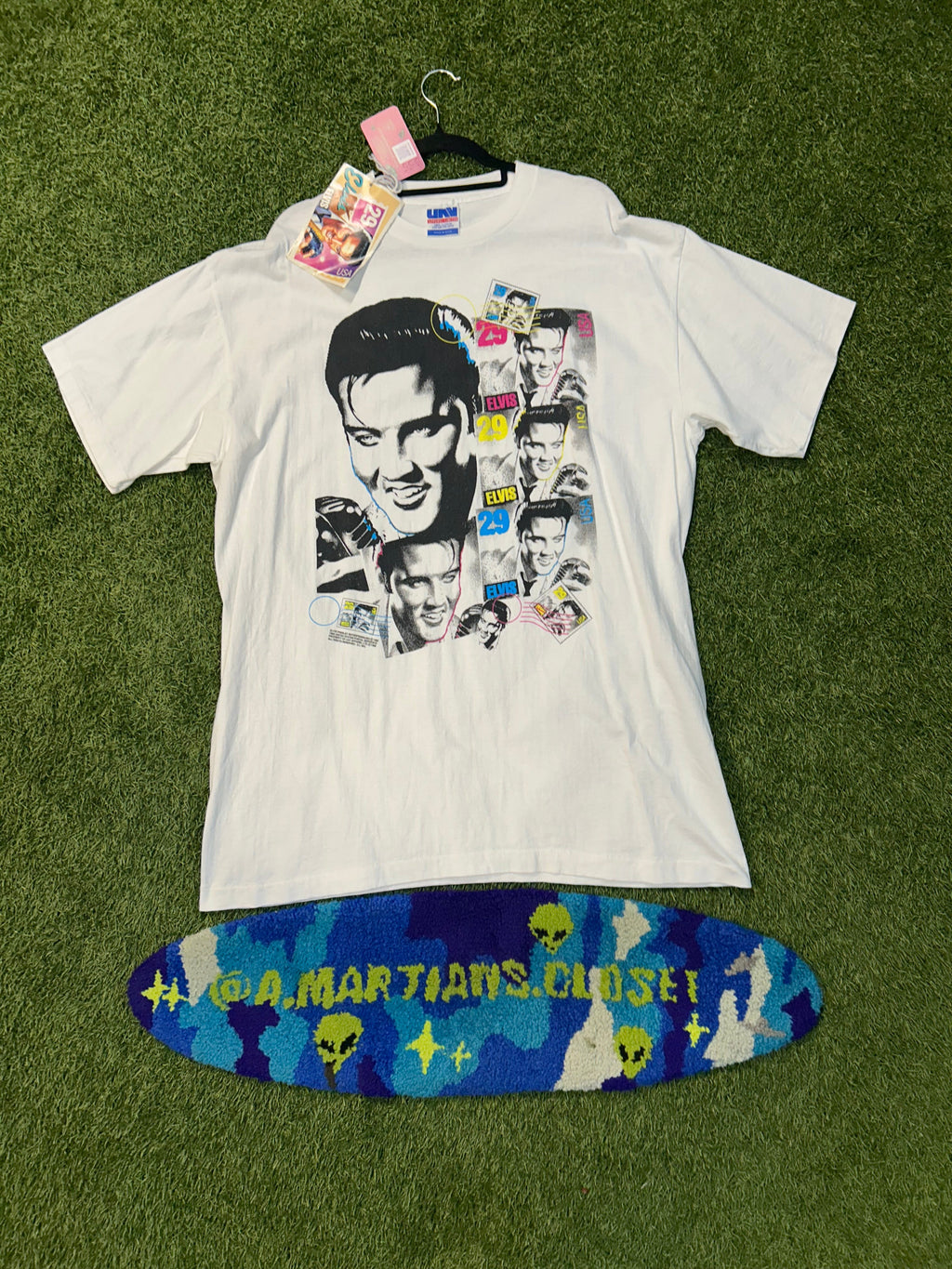 Vintage 1992 Elvis Presley Postage Stamp Picture Tee