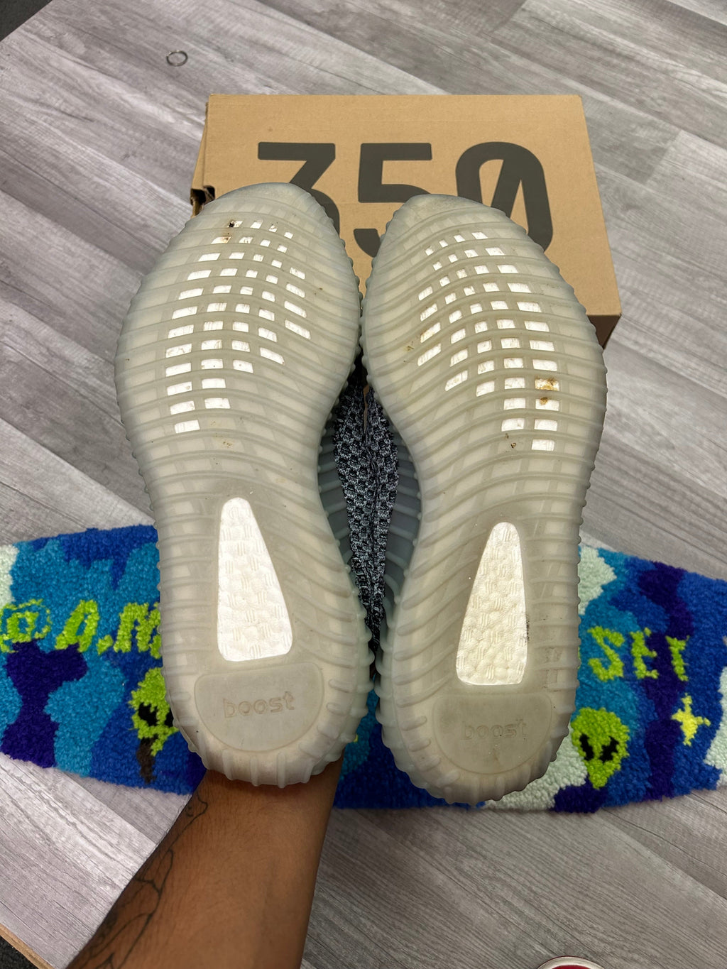 Adidas Yeezy 350 Ash Bluee