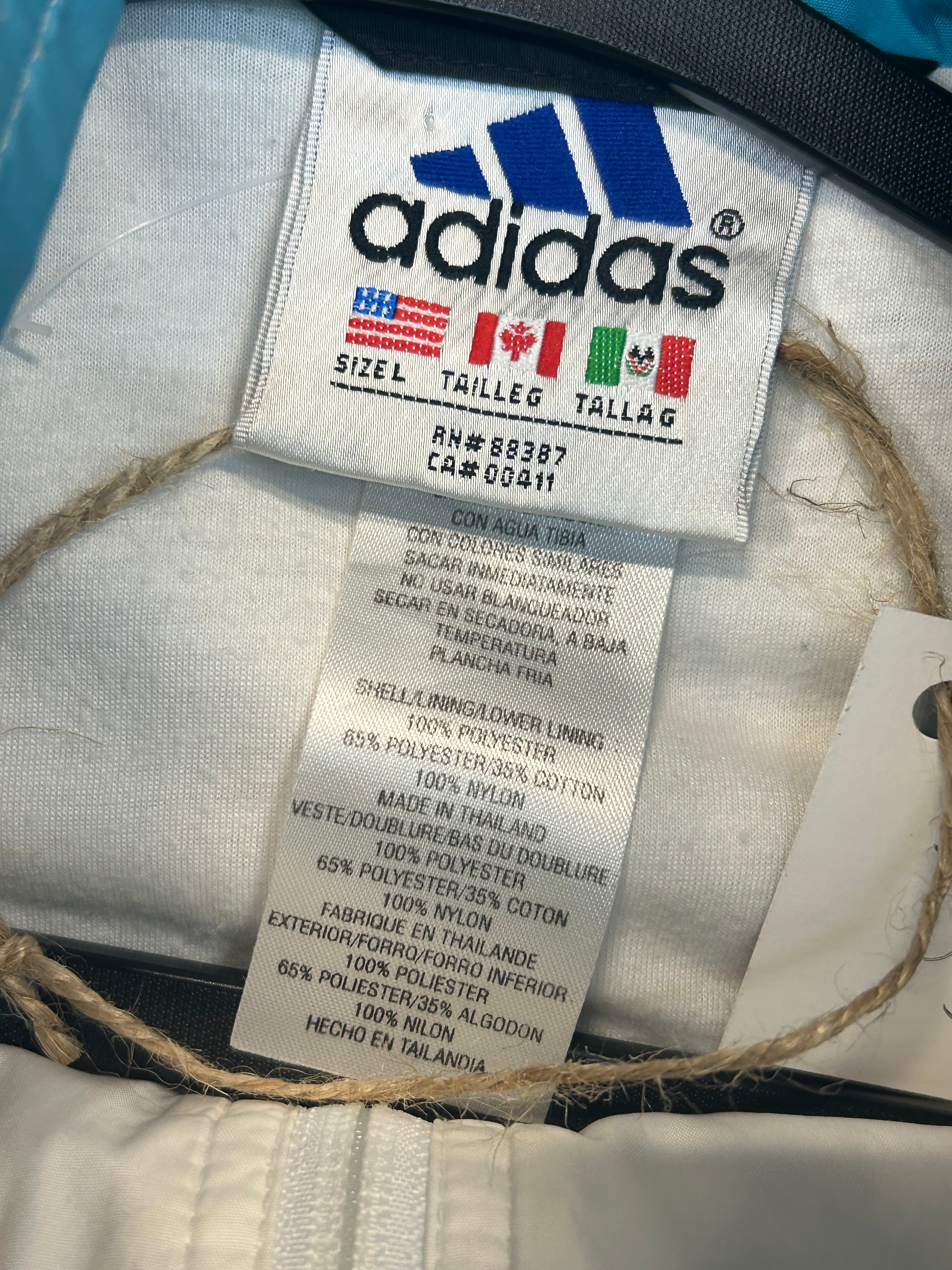Vintage Adidas Track Jacket Blue and Black Stripe