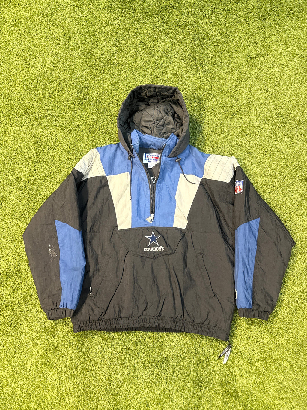 VINTAGE STARTER “DALLAS COWBOYS” QTR ZIP JACKET