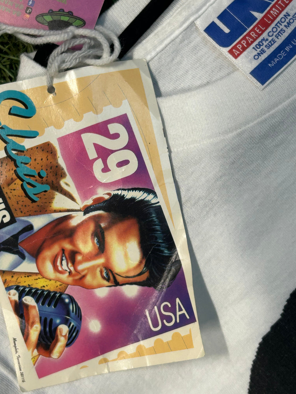 Vintage 1992 Elvis Presley Postage Stamp Picture Tee