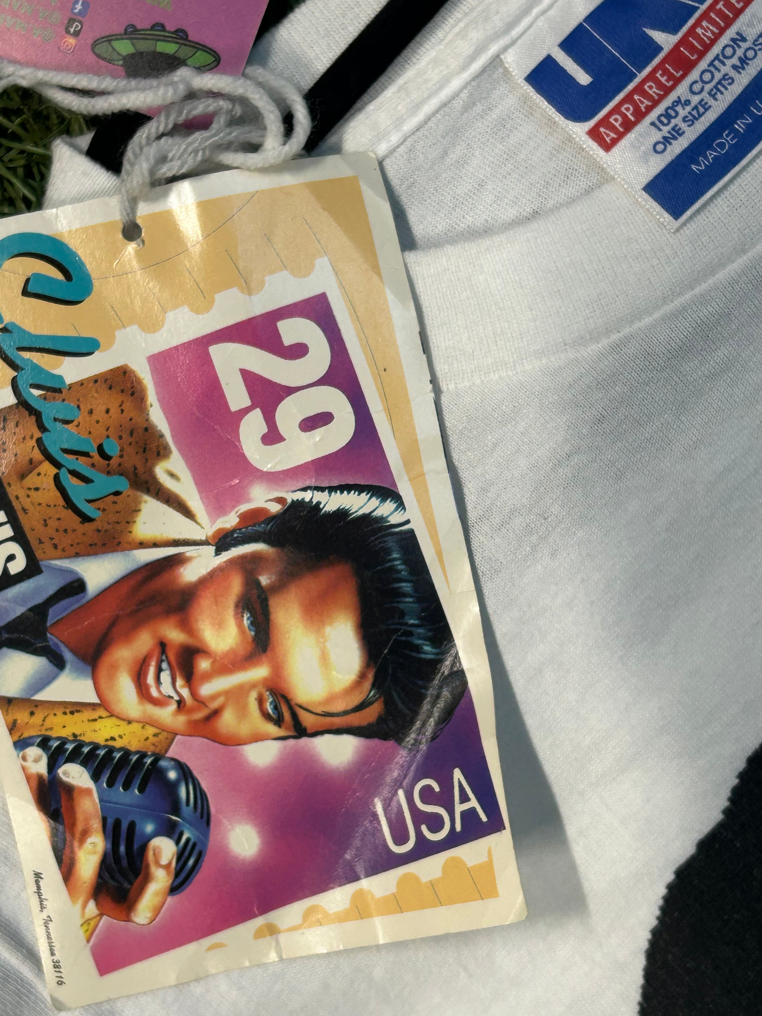 Vintage 1992 Elvis Presley Postage Stamp Picture Tee