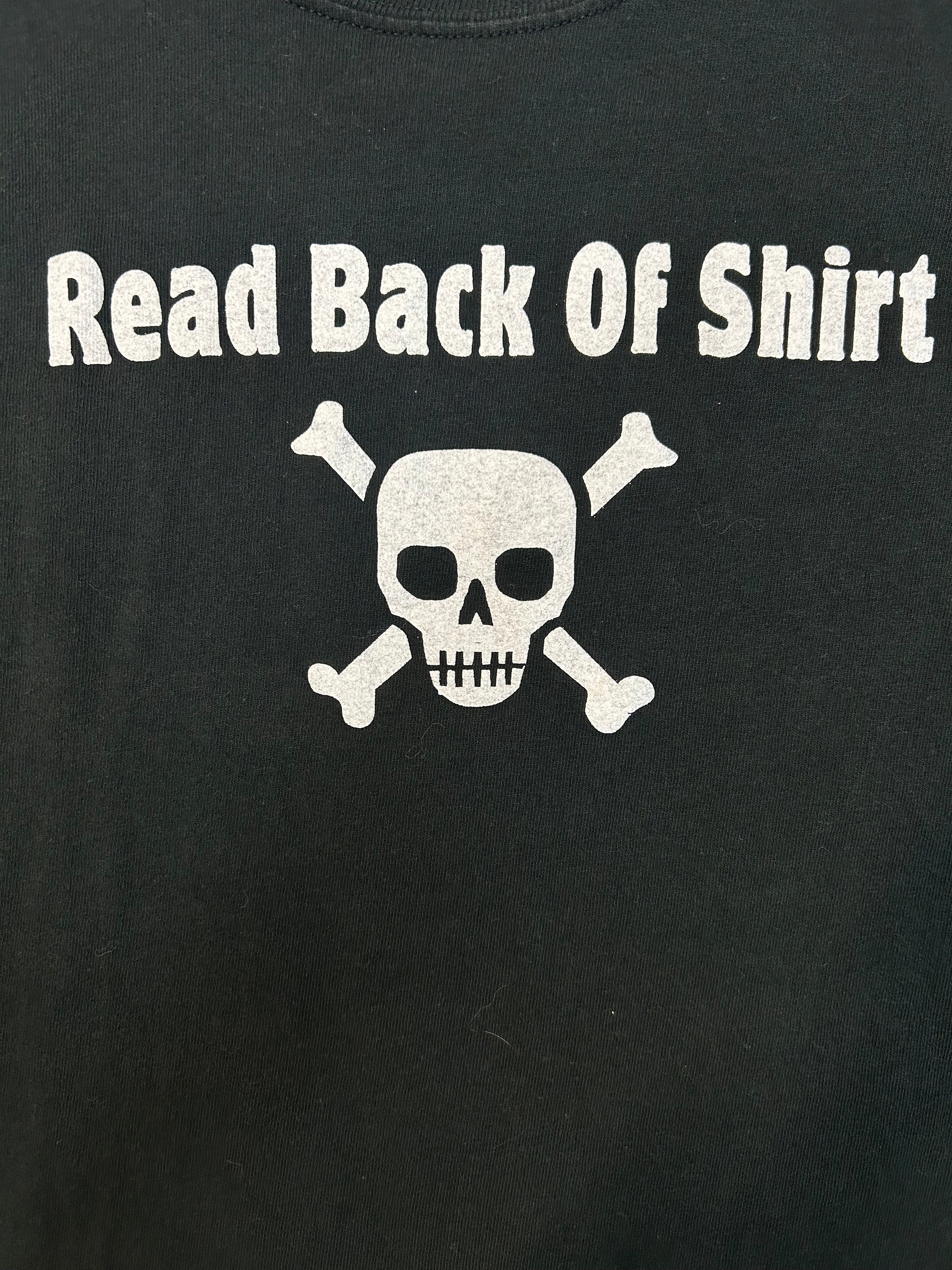 Y2K Read Bak Of Shirt Funny Tee