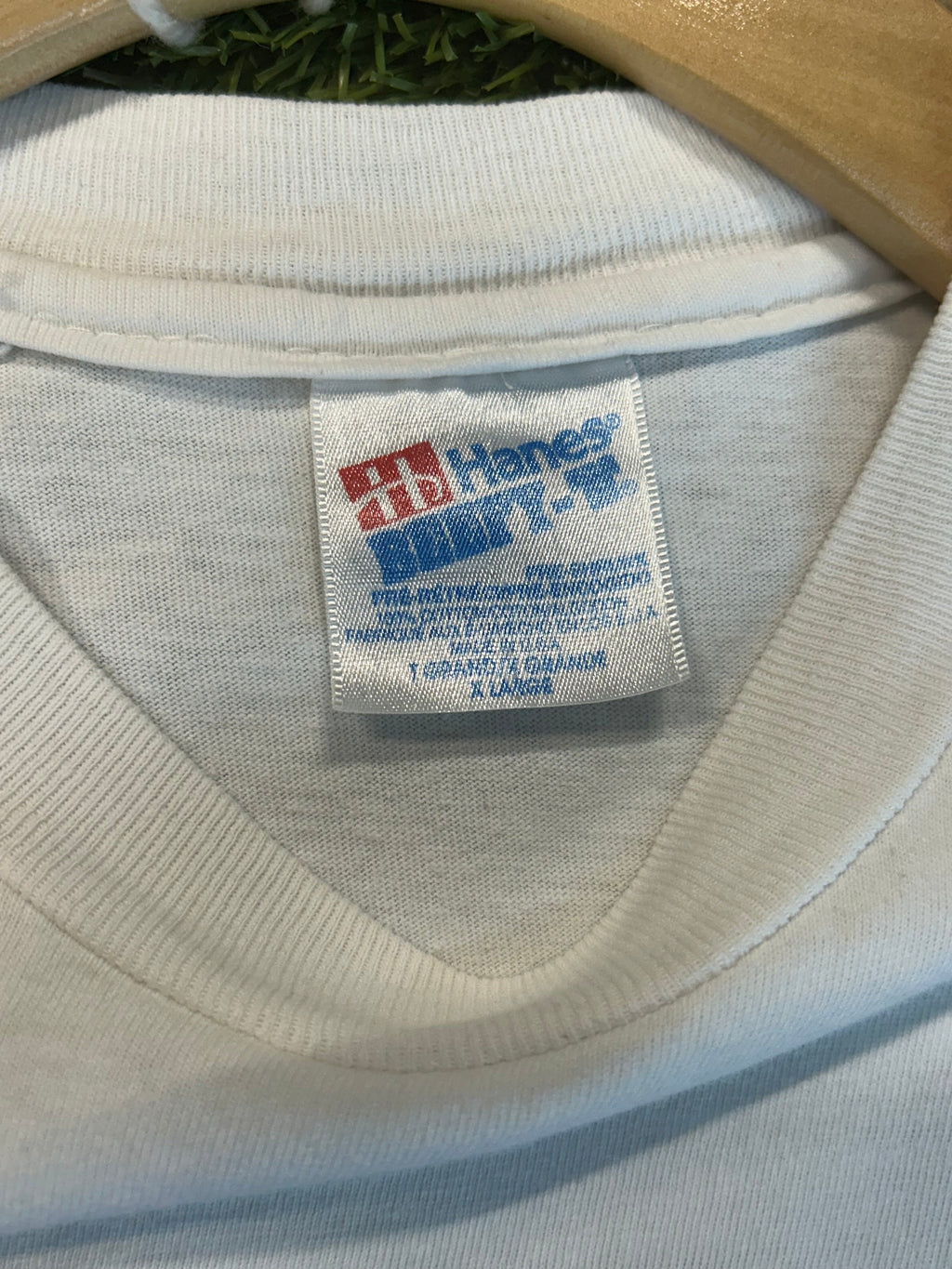 Vintage 1993 Give Blood Play Hockey Tee