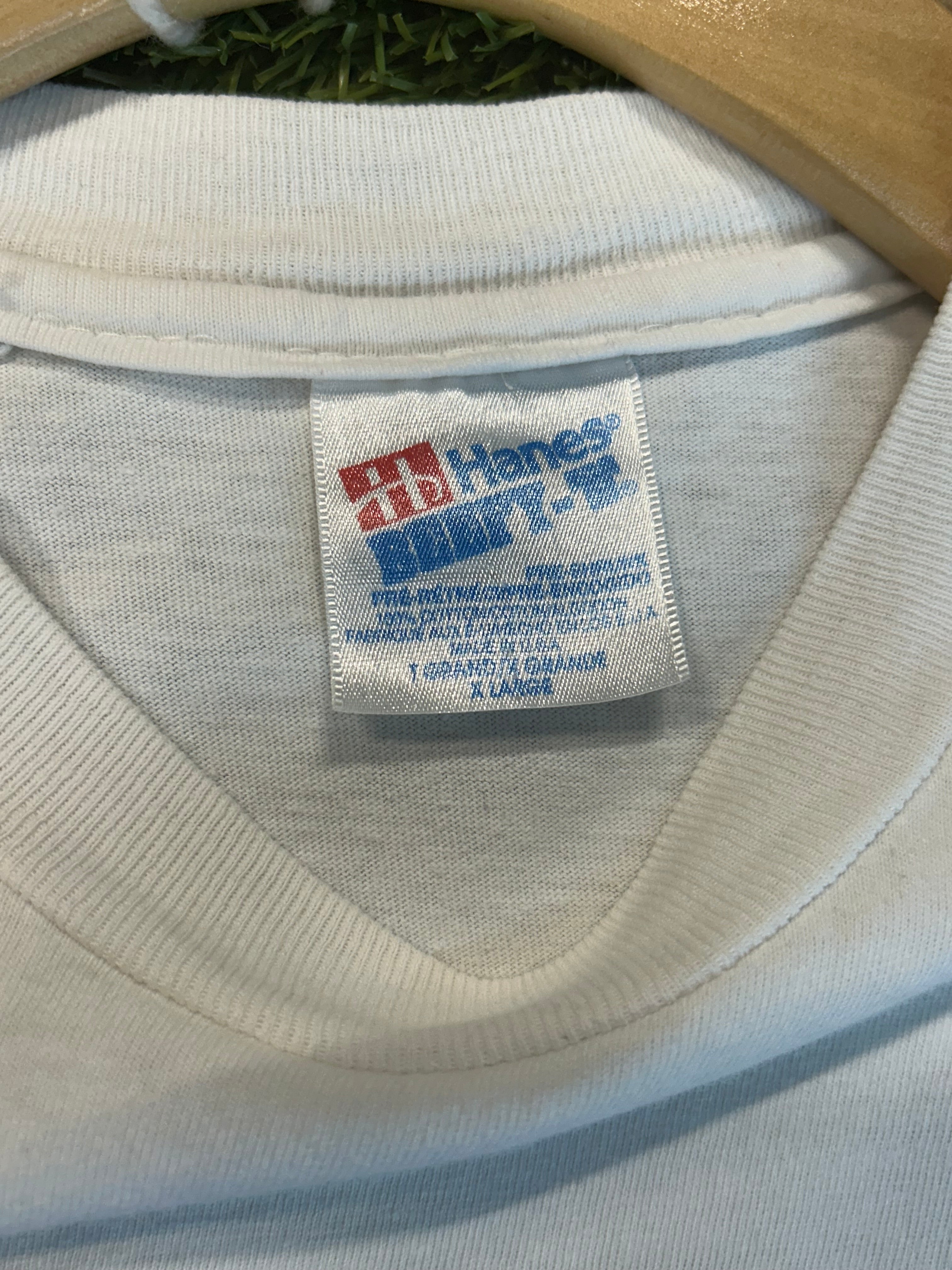 Vintage 1993 Give Blood Play Hockey Tee