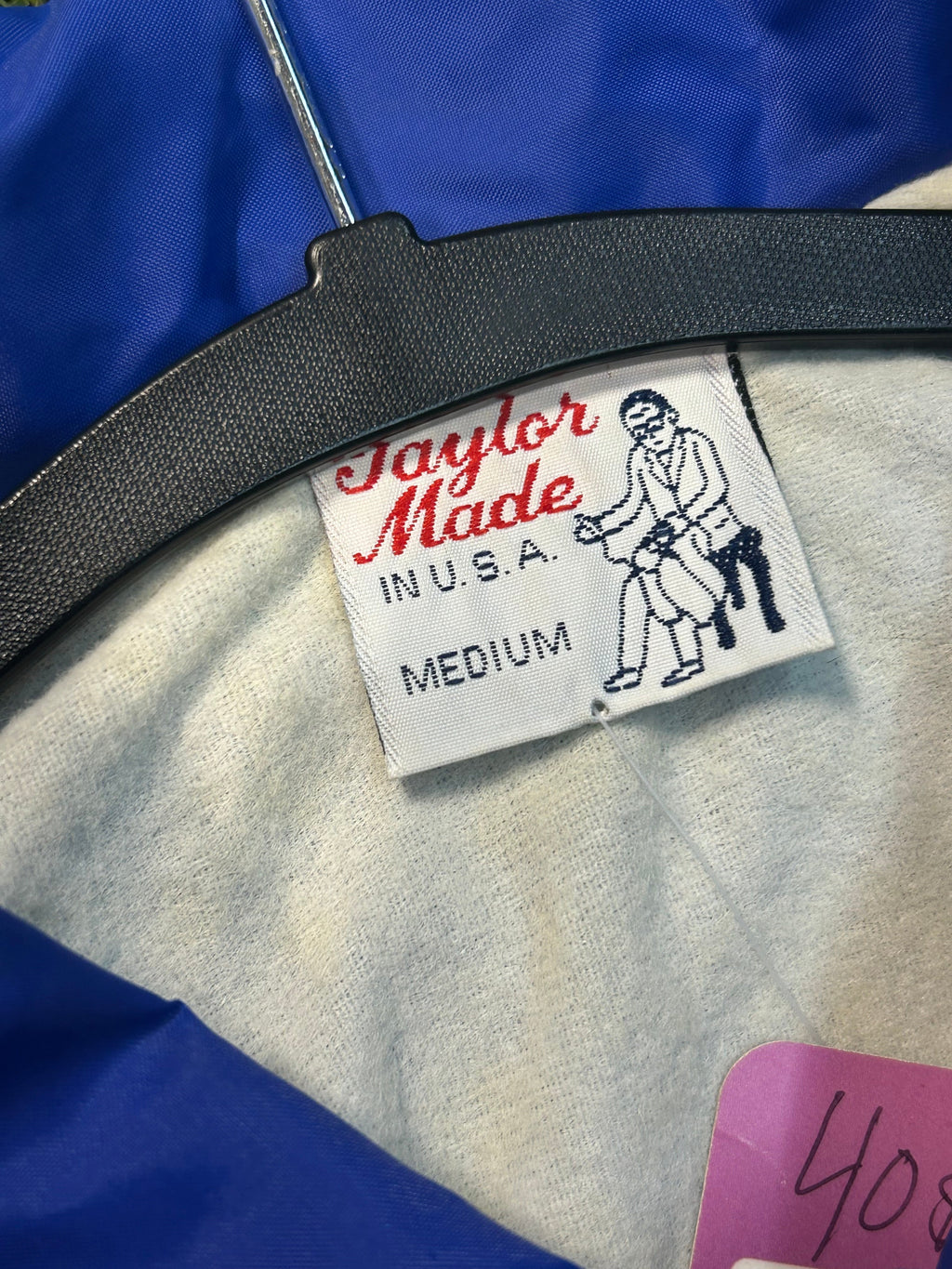 Vintage 90s Miller Lite Blue Collard Jacket