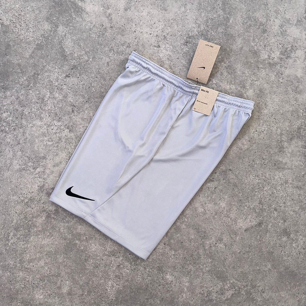NIKE LOGO ESSENTIAL SHORTS - STONE GREY