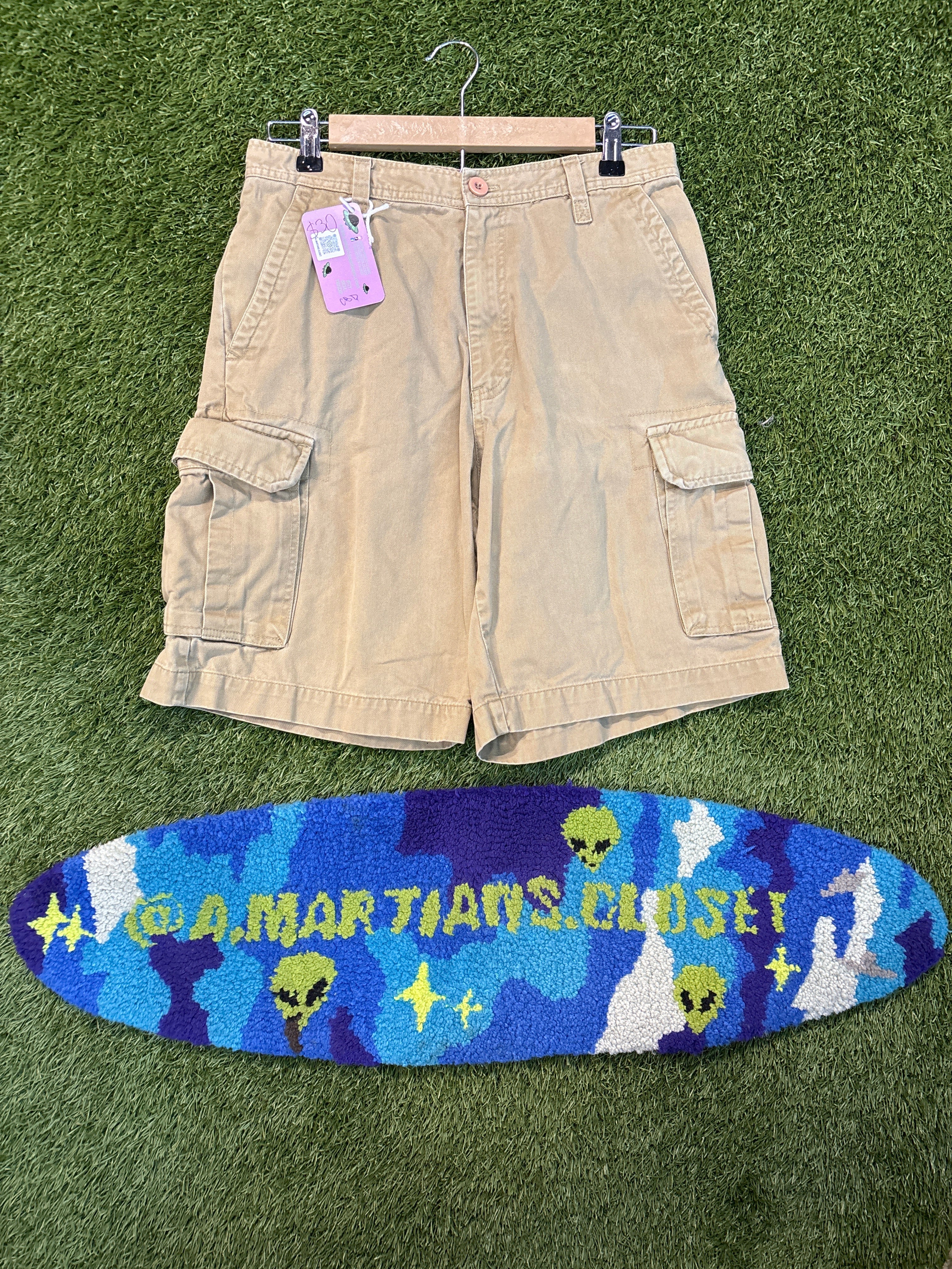 Emergency Exit Light Tan Cargo Shorts Size 29