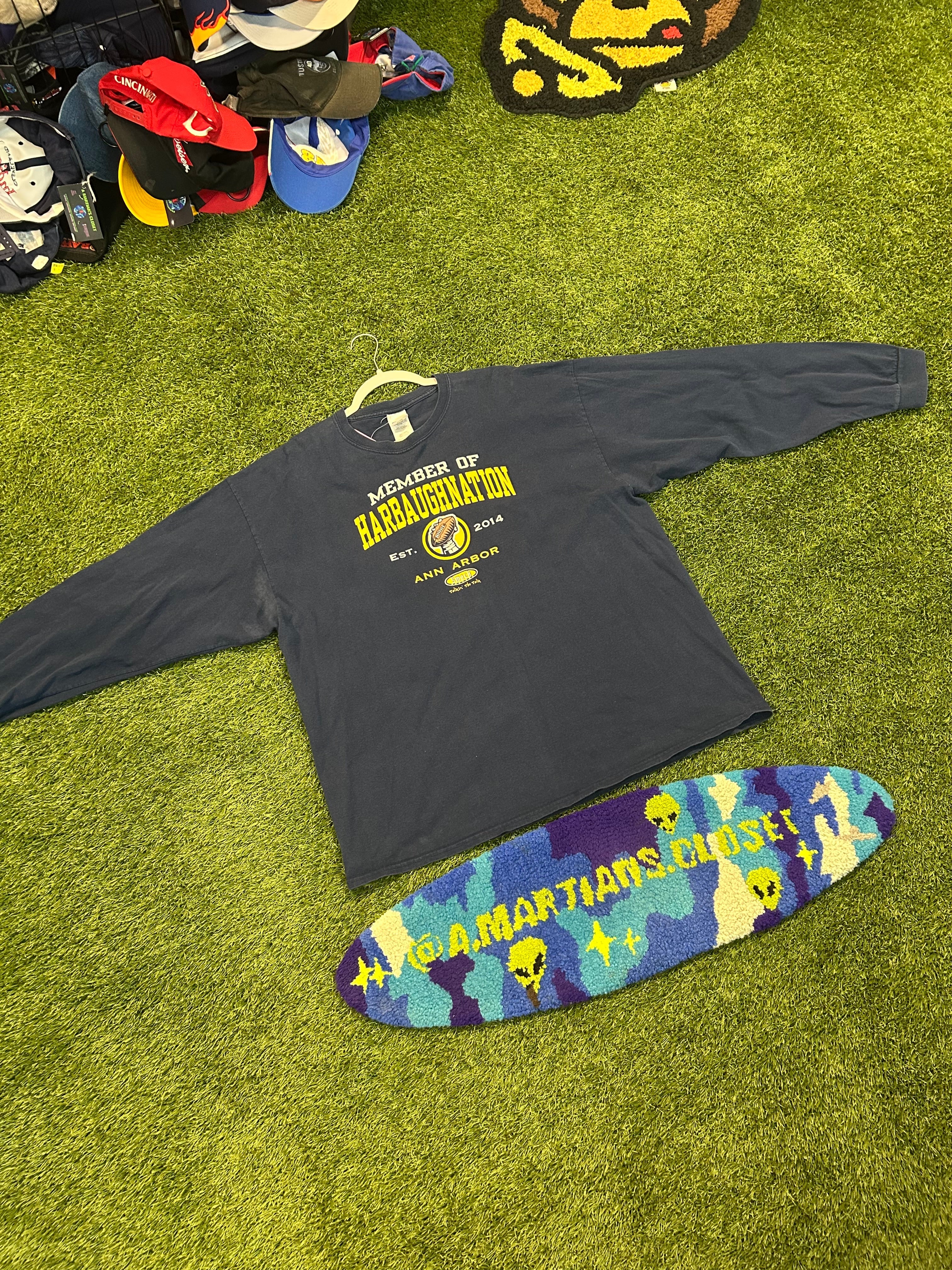 2014 Michigan University Member Of Harbaughnation L/Sleeve Tee
