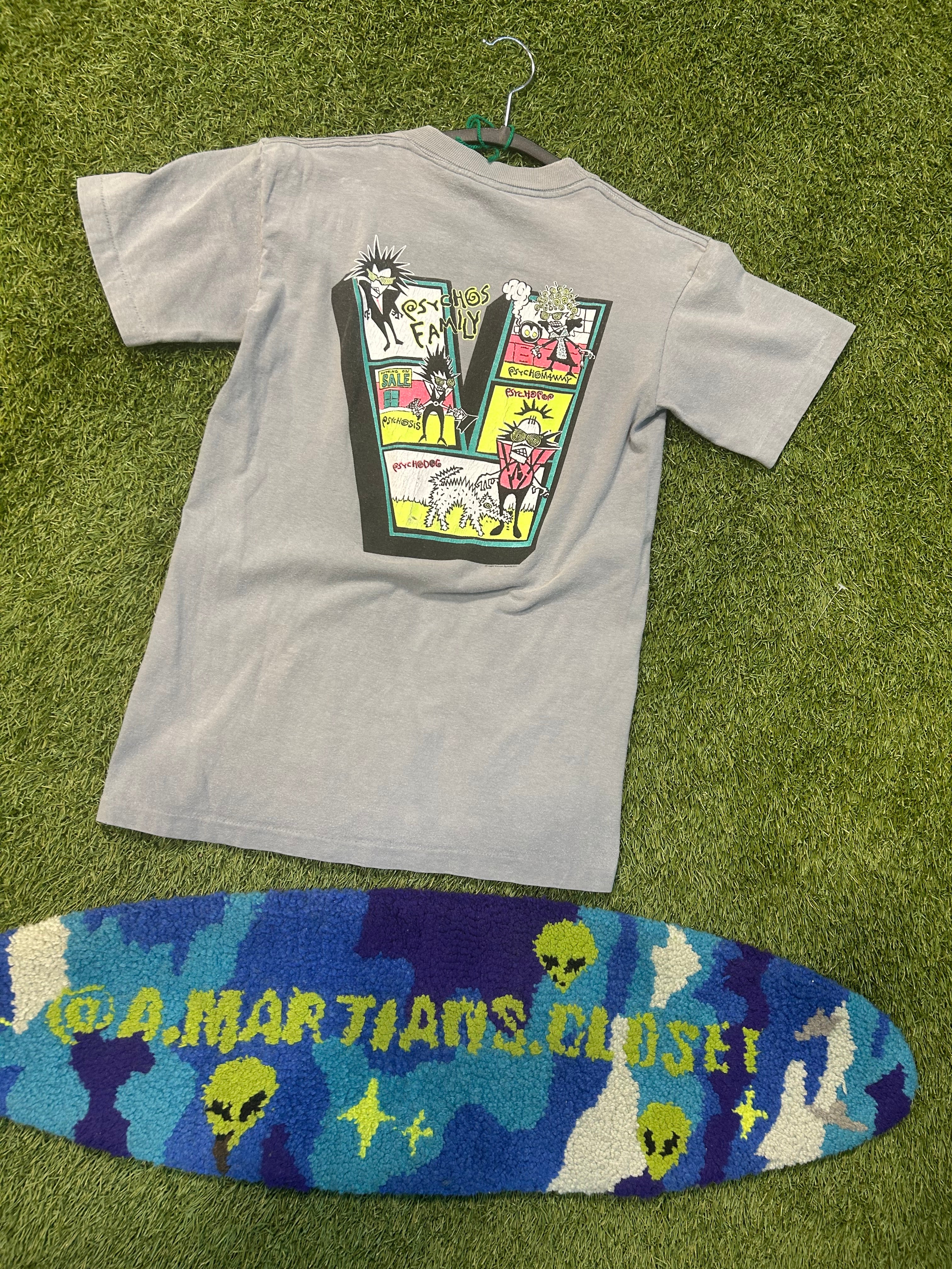 Rare Vintage 1989 Vision Streetwear Skateboard Pychos Family Tee
