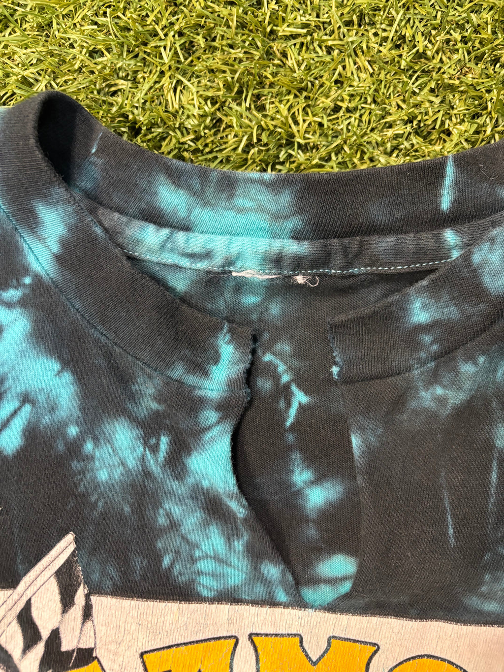 Y2K Tiedye Camel Springfield Motor Racing V-Neck tank