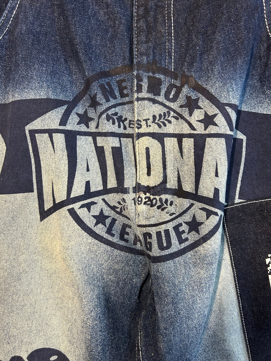 Y2K NLBM Blue Denim Embroidered Jacket+Denim Jeans