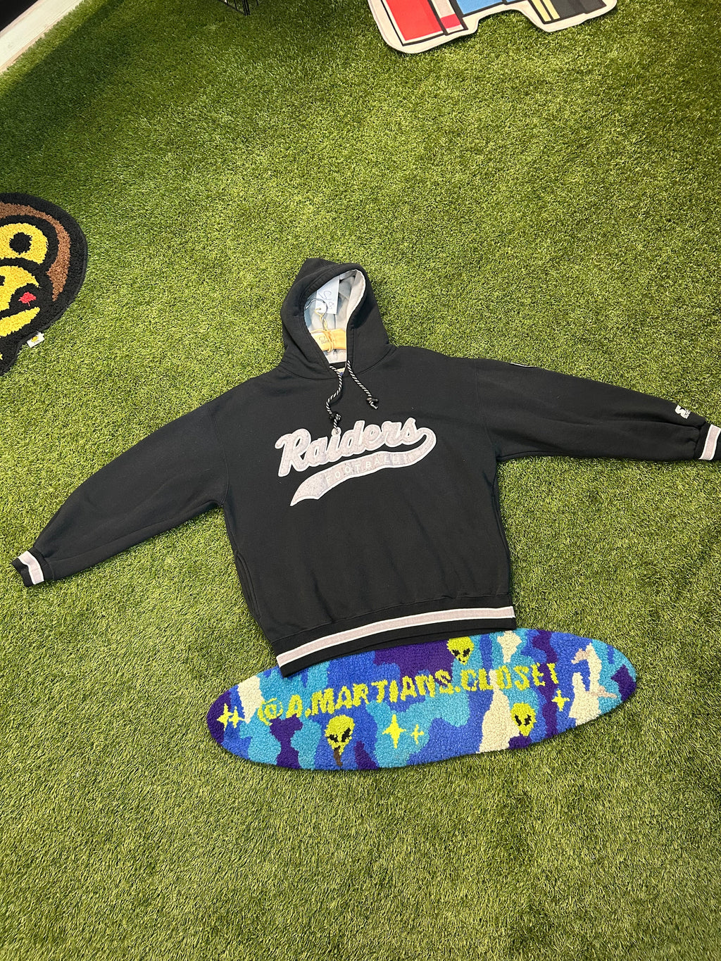Vintage 90s Raiders Football Starter Hoodie W/Pockets
